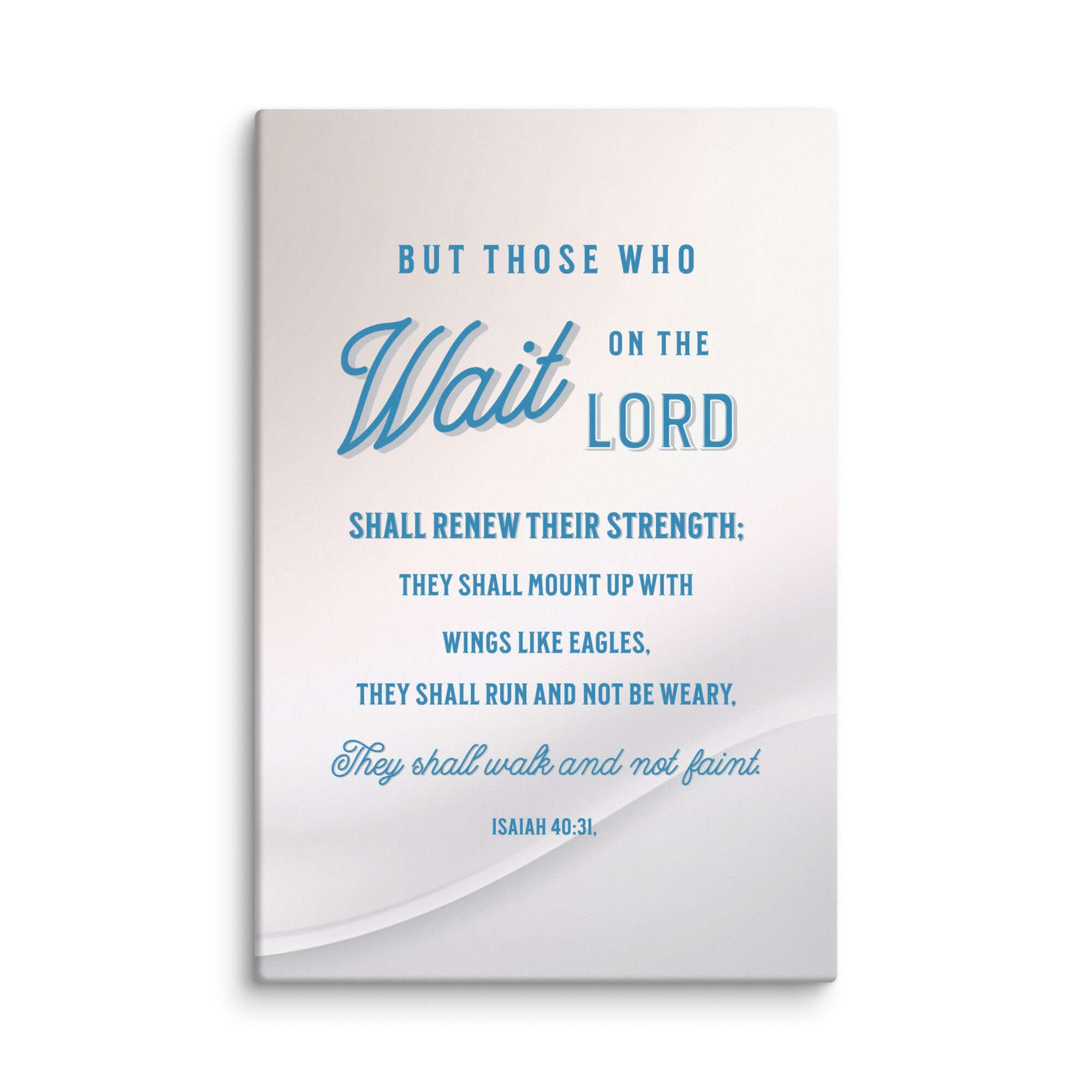 Isaiah 40:31 Bible Verse, Wings like Eagles Canvas Print Wall Art 16″×24″