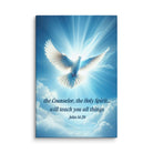 John 14:26 Bible Verse, Holy Spirit Dove Canvas Print Wall Art 16″×24″