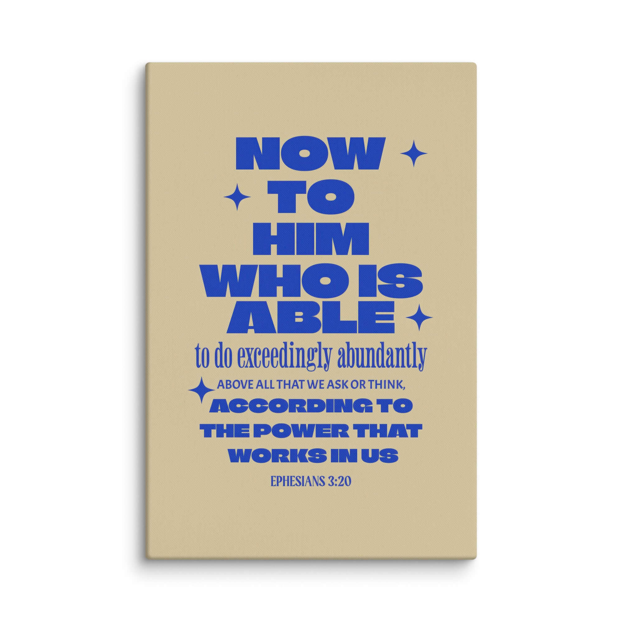 Ephesians 3:20 Bible Verse, power in us Canvas Print Wall Art 16″×24″