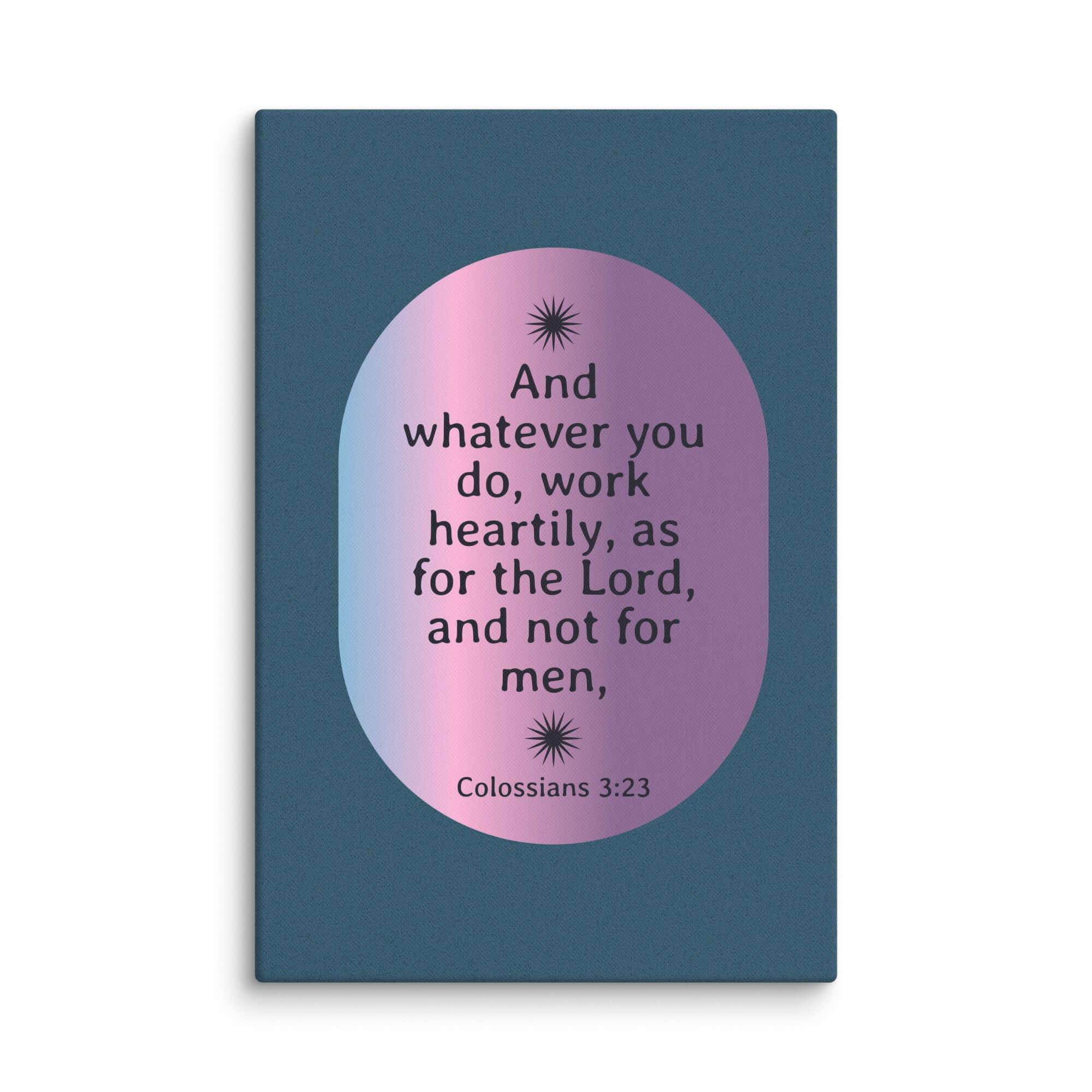 Colossians 3:23 Bible Verse, work heartily Canvas Print Wall Art 16″×24″