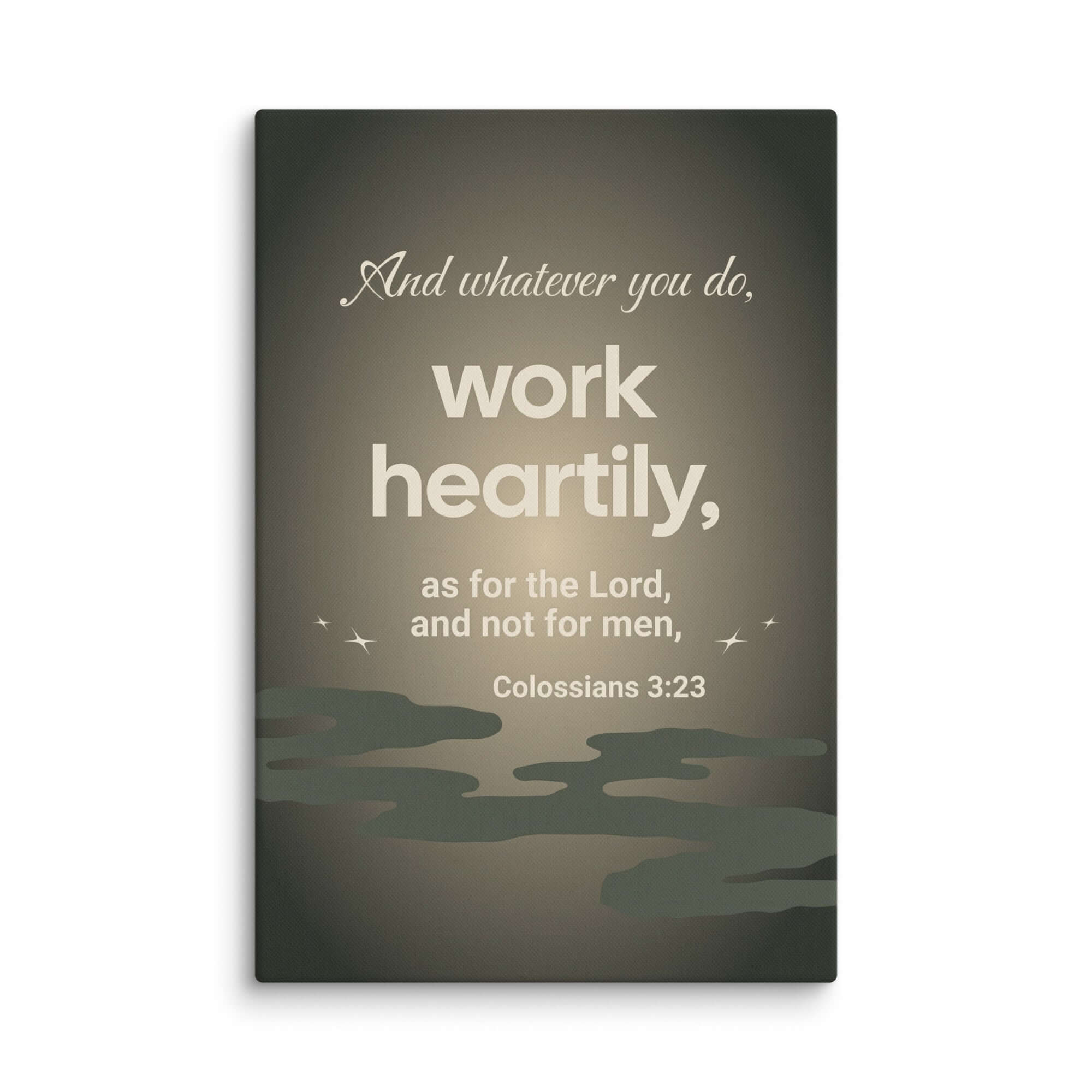 Colossians 3:23 Bible Verse, as for the Lord Canvas Print Wall Art 16″×24″