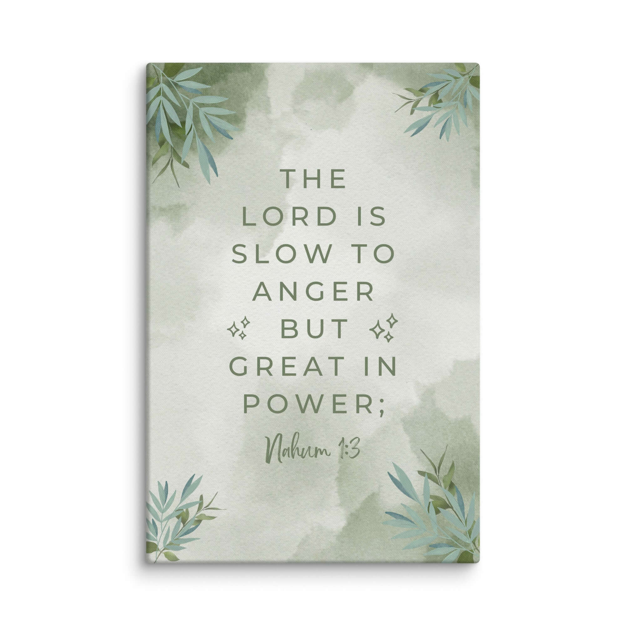 Nahum 1:3 Bible Verse, The Lord is slow Canvas Print Wall Art 16″×24″