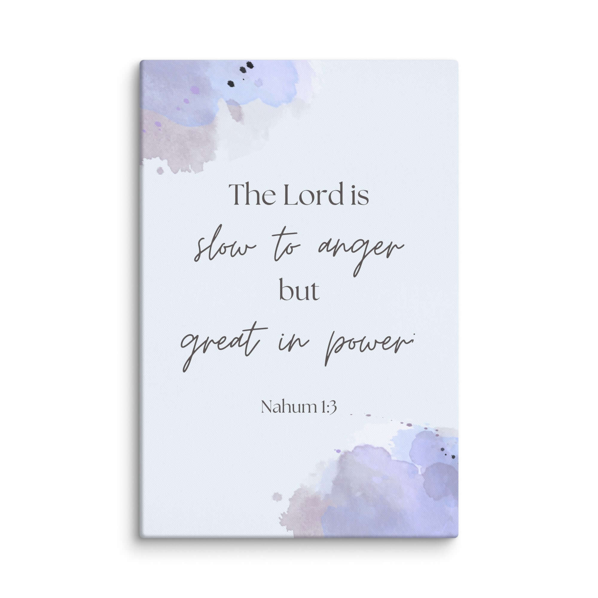Nahum 1:3 Bible Verse, great in power Canvas Print Wall Art 16″×24″
