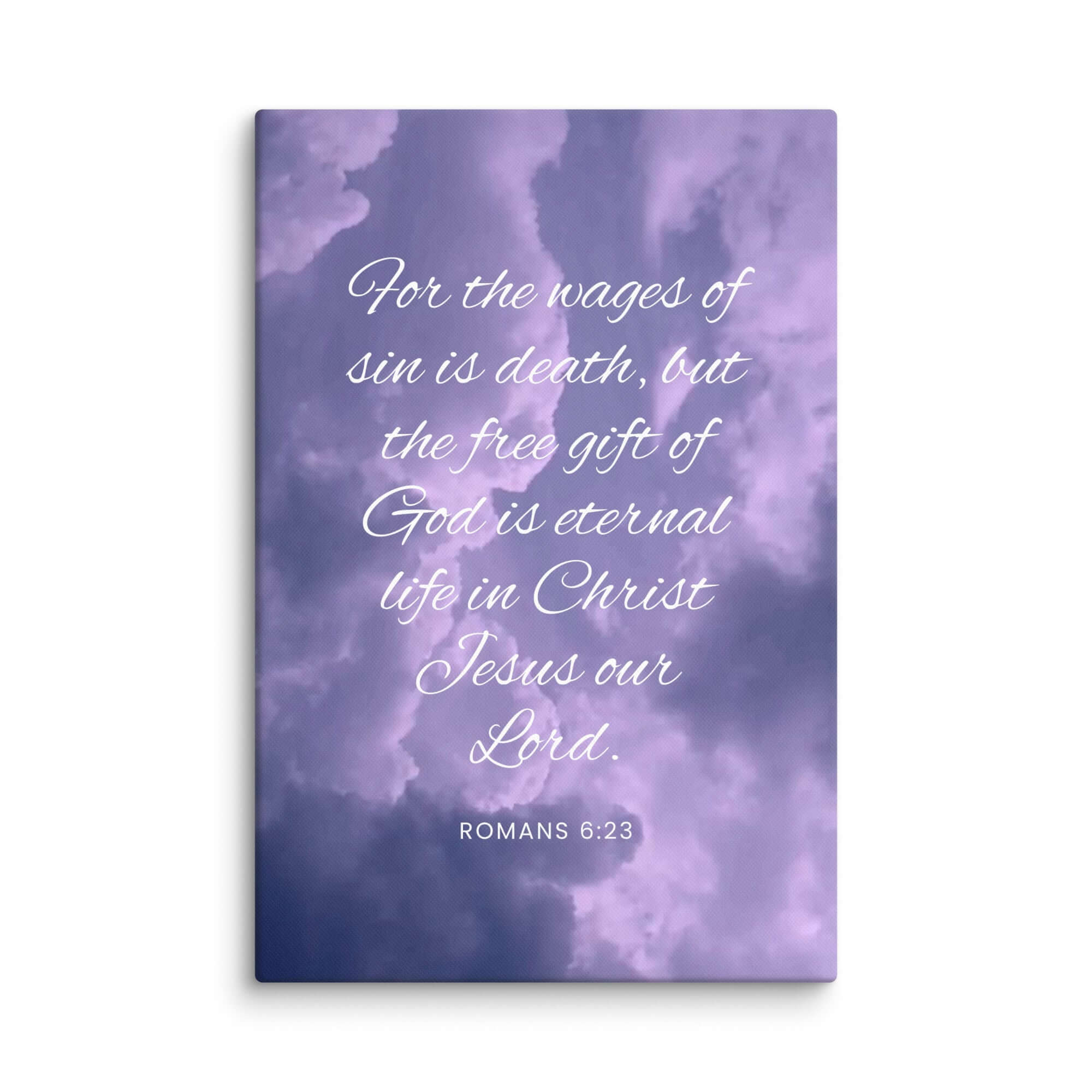 Romans 6:23 Bible Verse, free gift Canvas Print Wall Art 16″×24″