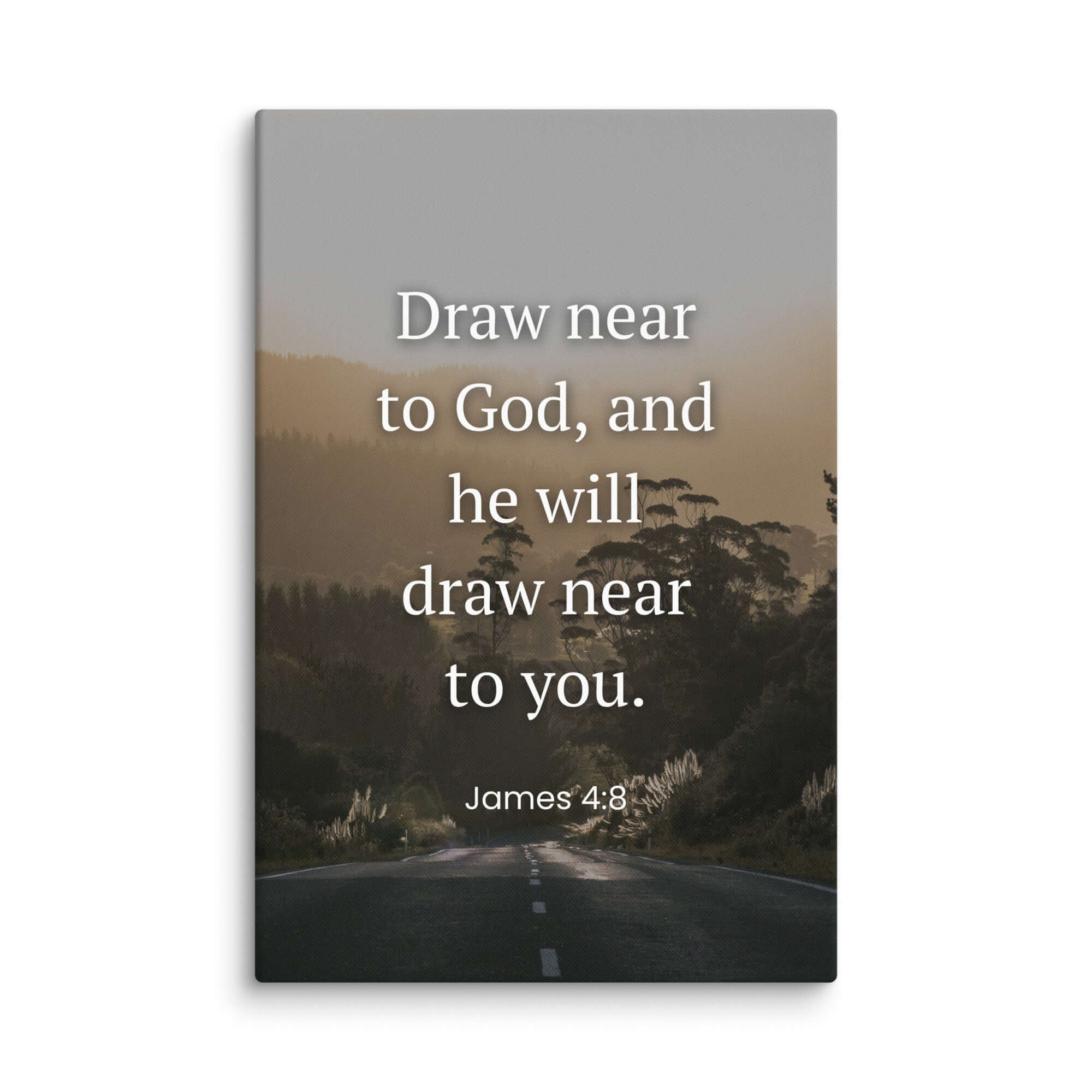 James 4:8 Bible Verse, Cleanse your Canvas Print Wall Art 16″×24″