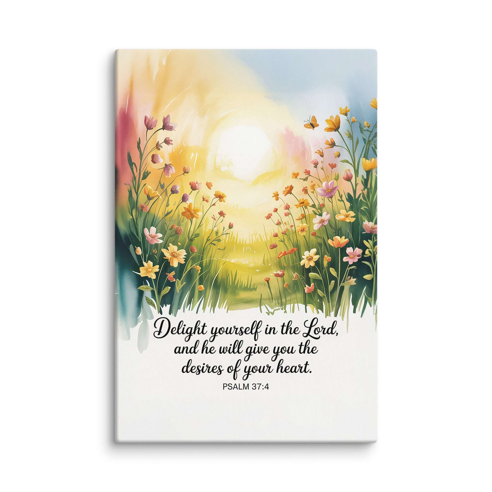 Psalm 37:4 Bible Verse, will give Canvas 16″×24″