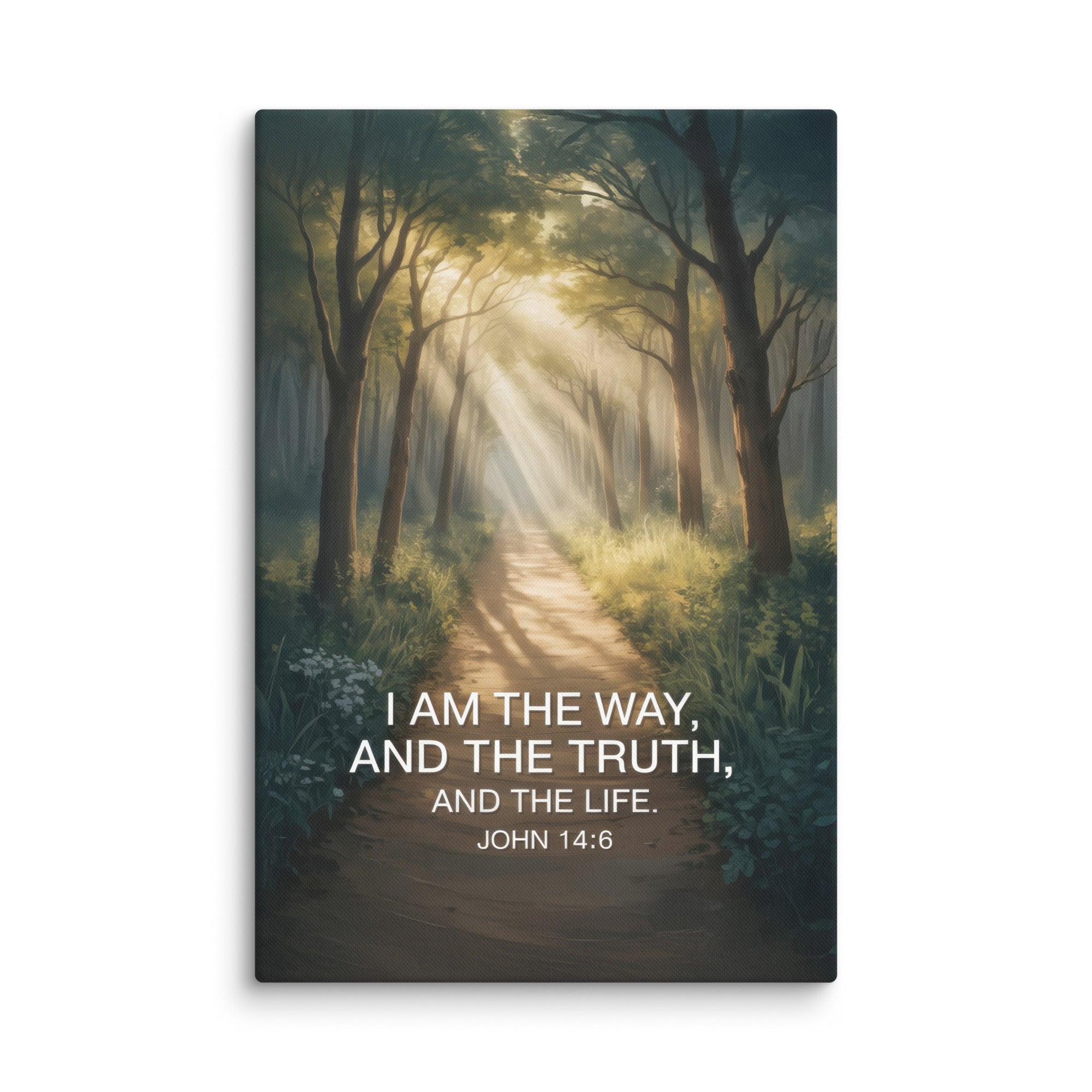 John 14:6 Bible Verse I Am Canvas 16″×24″