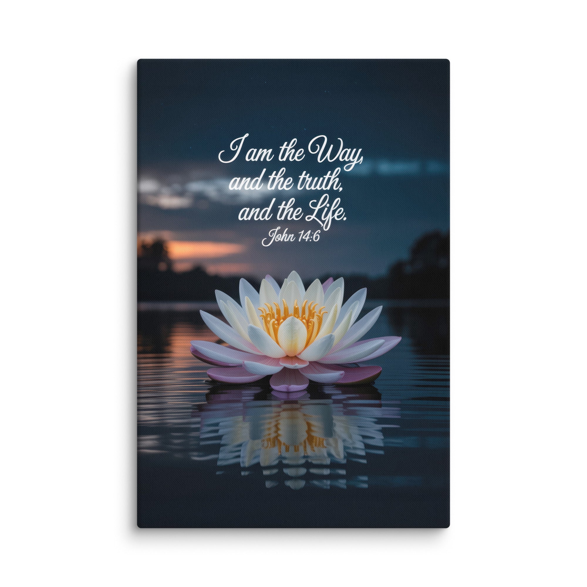 John 14:6 Bible Verse The Father Canvas 16″×24″