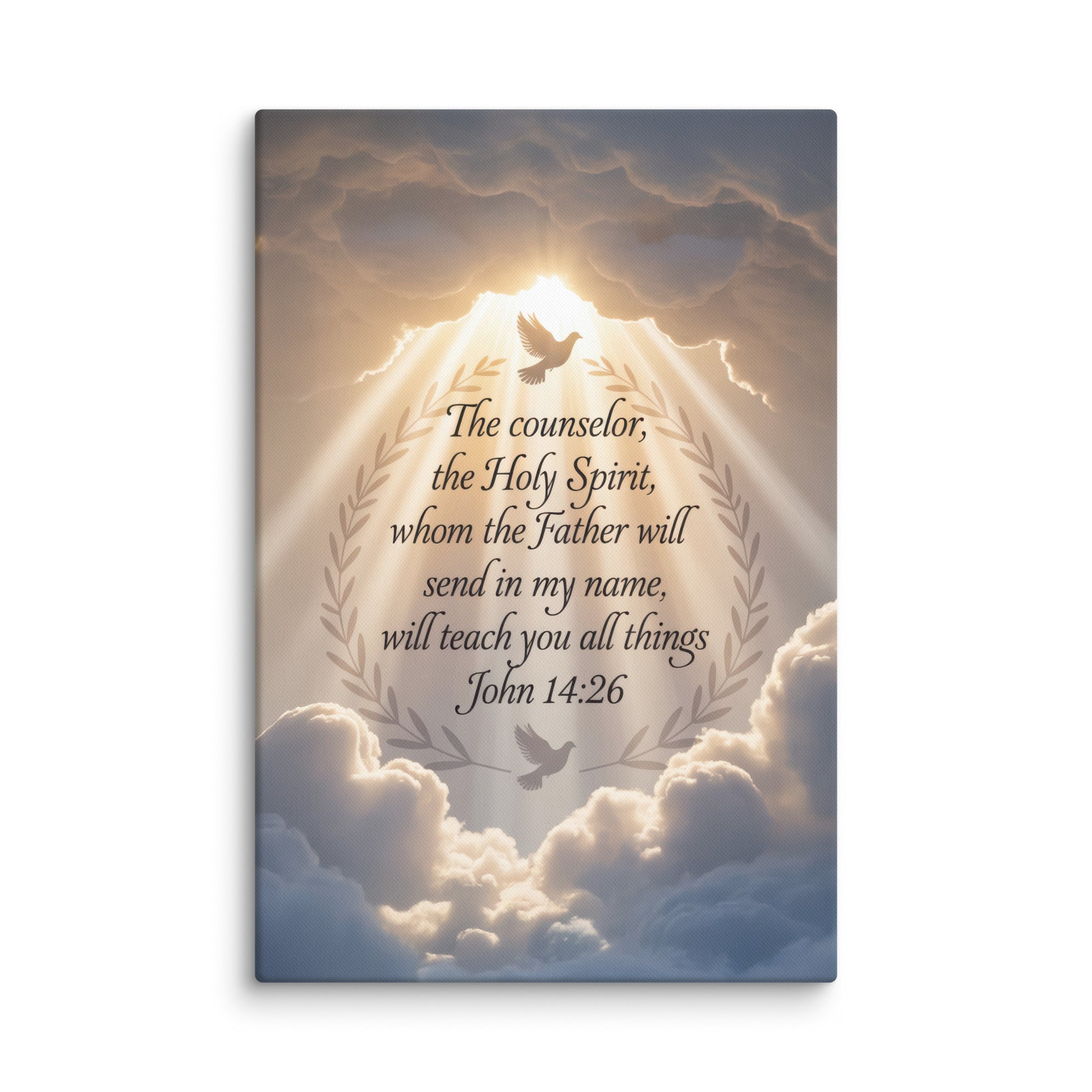 John 14:26 Bible Verse Counselor Canvas 16″×24″