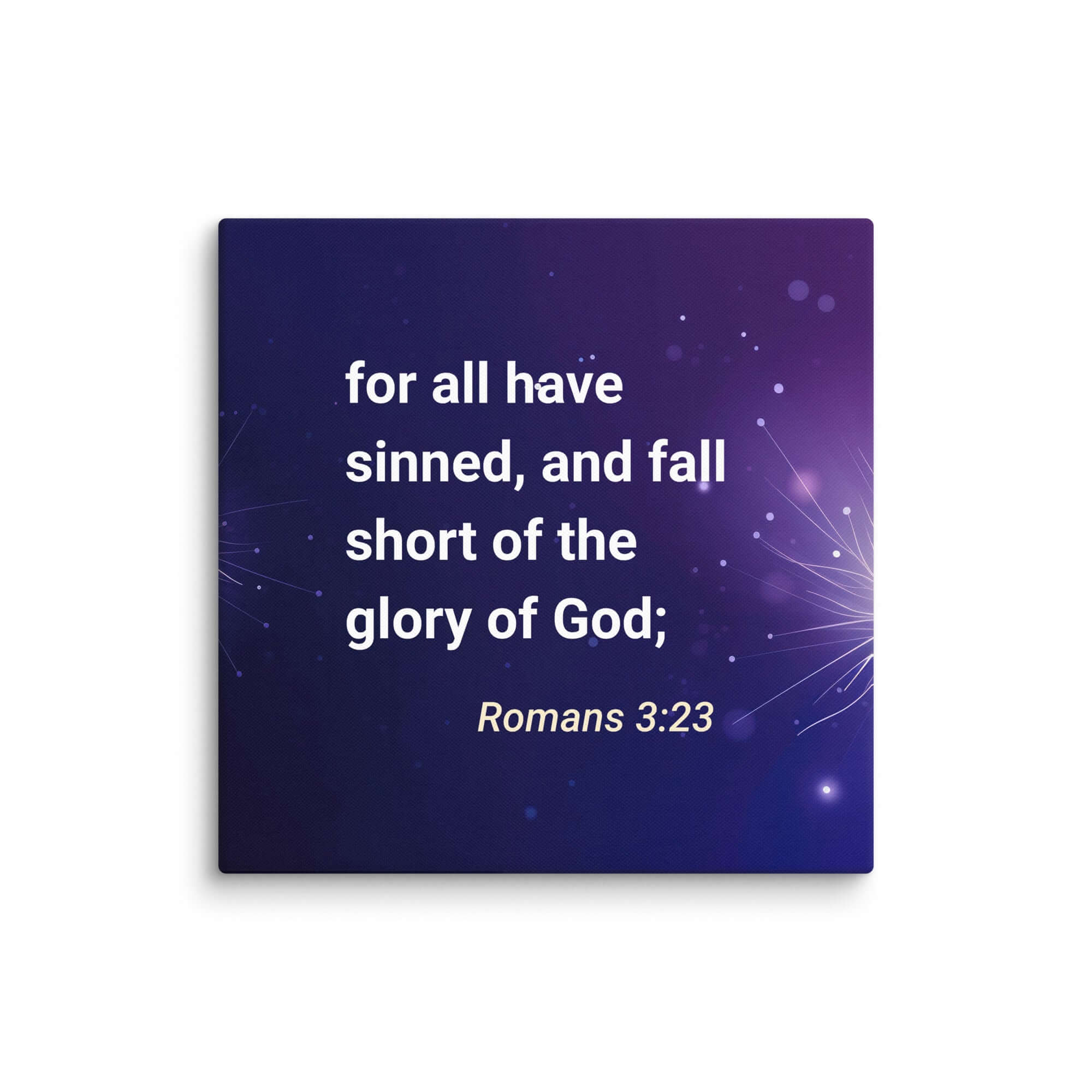 Romans 3:23 Bible Verse, all have sinned Canvas Print Wall Art 18″×18″
