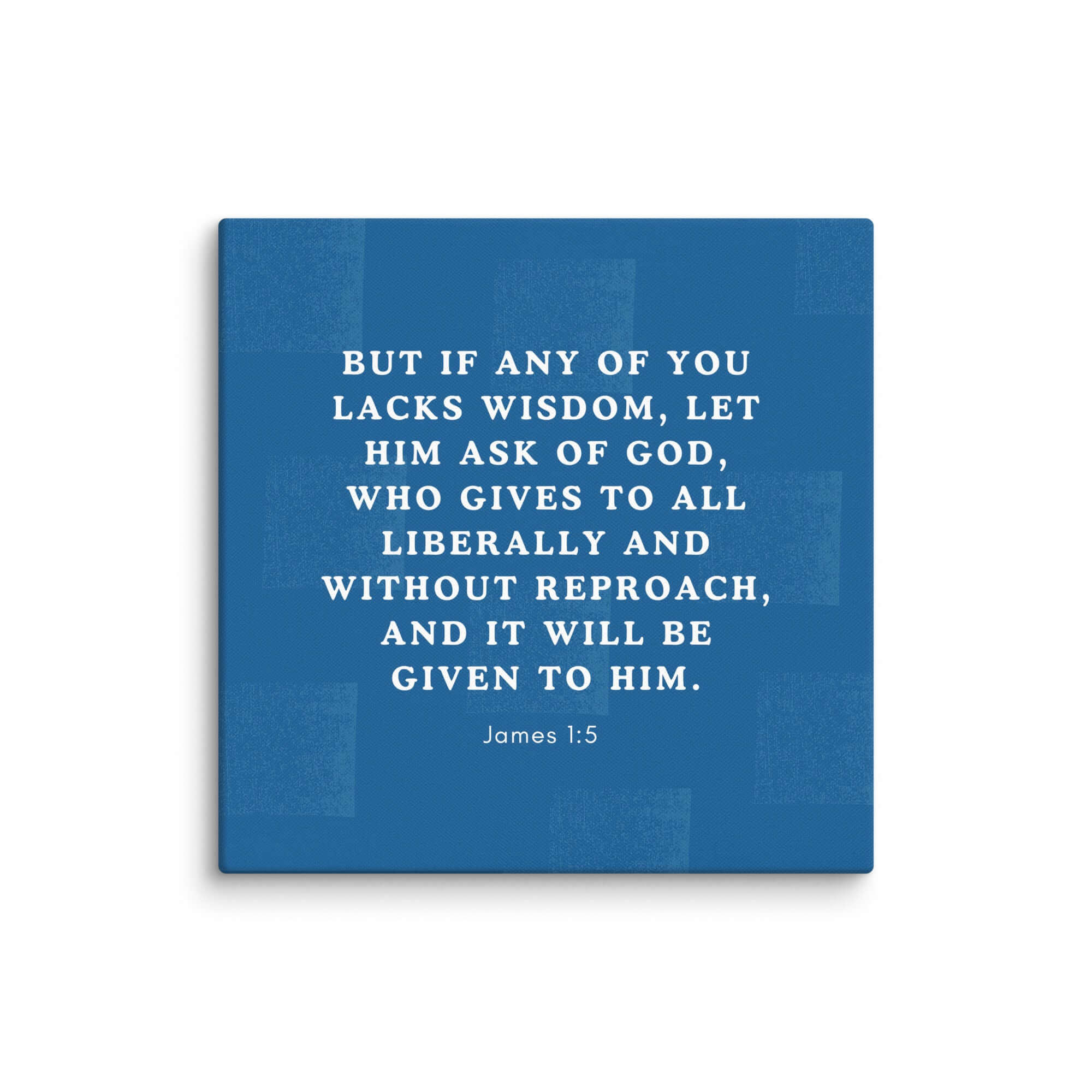 James 1:5 Bible Verse, gives to all Canvas Print Wall Art 18″×18″
