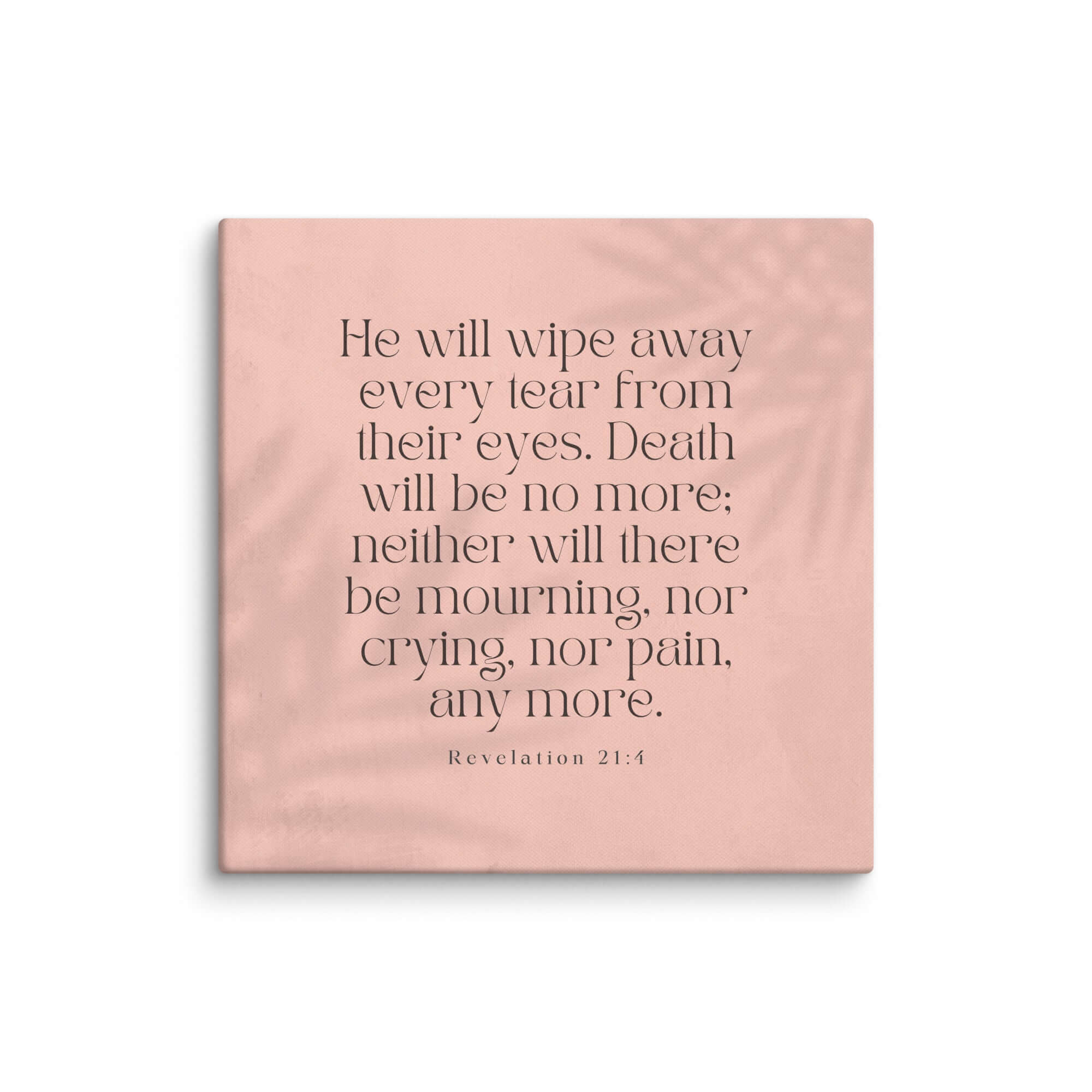 Revelation 21:4 Bible Verse, their eyes Canvas Print Wall Art 18″×18″