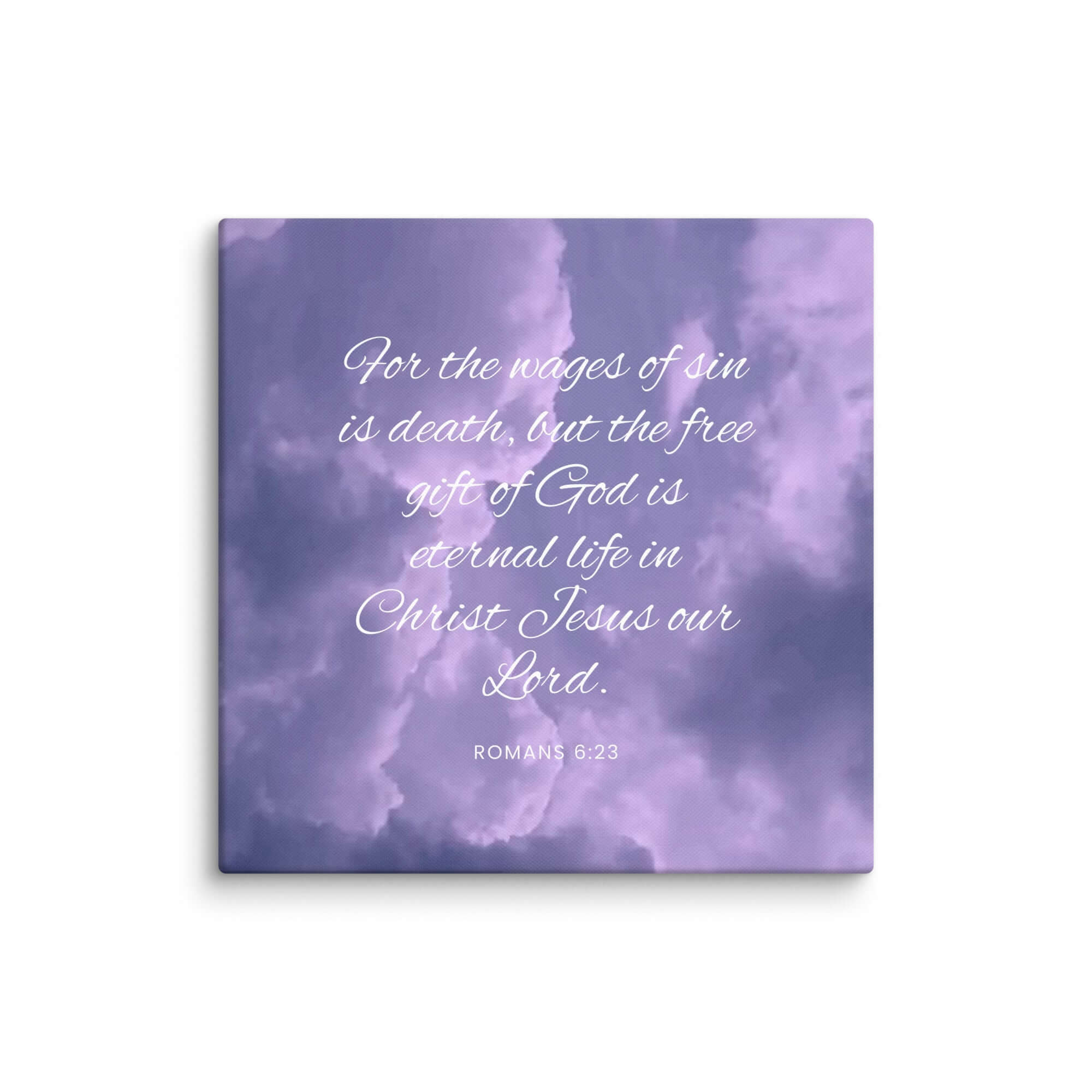 Romans 6:23 Bible Verse, free gift Canvas Print Wall Art 18″×18″