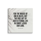 Romans 6:23 Bible Verse, eternal life Canvas Print Wall Art 18″×18″