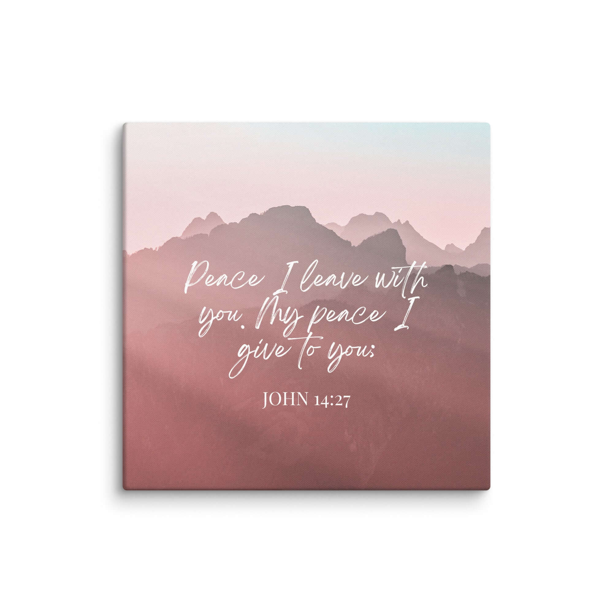John 14:27 Bible Verse, I give you Canvas Print Wall Art 18″×18″