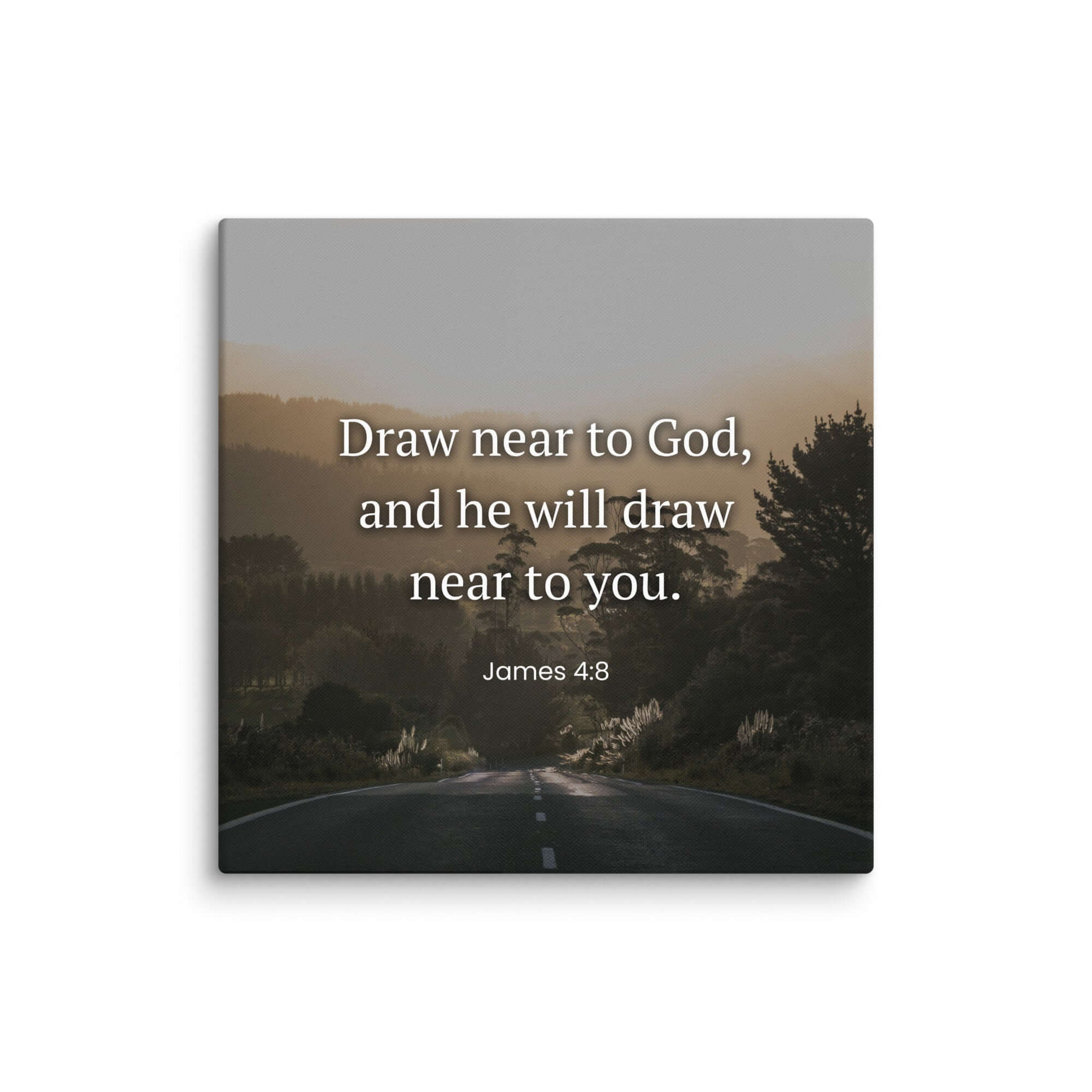 James 4:8 Bible Verse, Cleanse your Canvas Print Wall Art 18″×18″