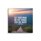Colossians 3:2 Bible Verse your mind Canvas 18″×18″