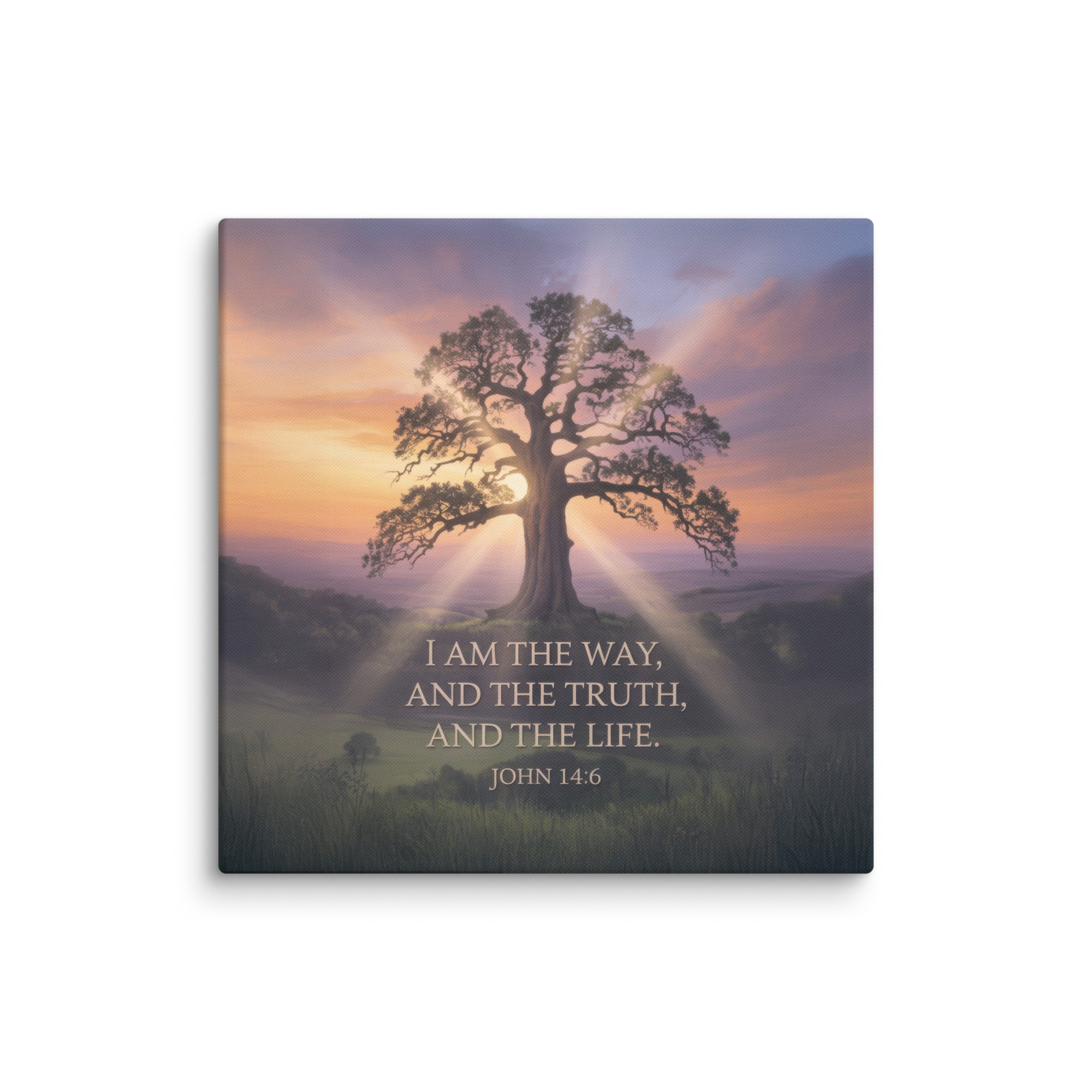 John 14:6 Bible Verse Jesus said Canvas 18″×18″