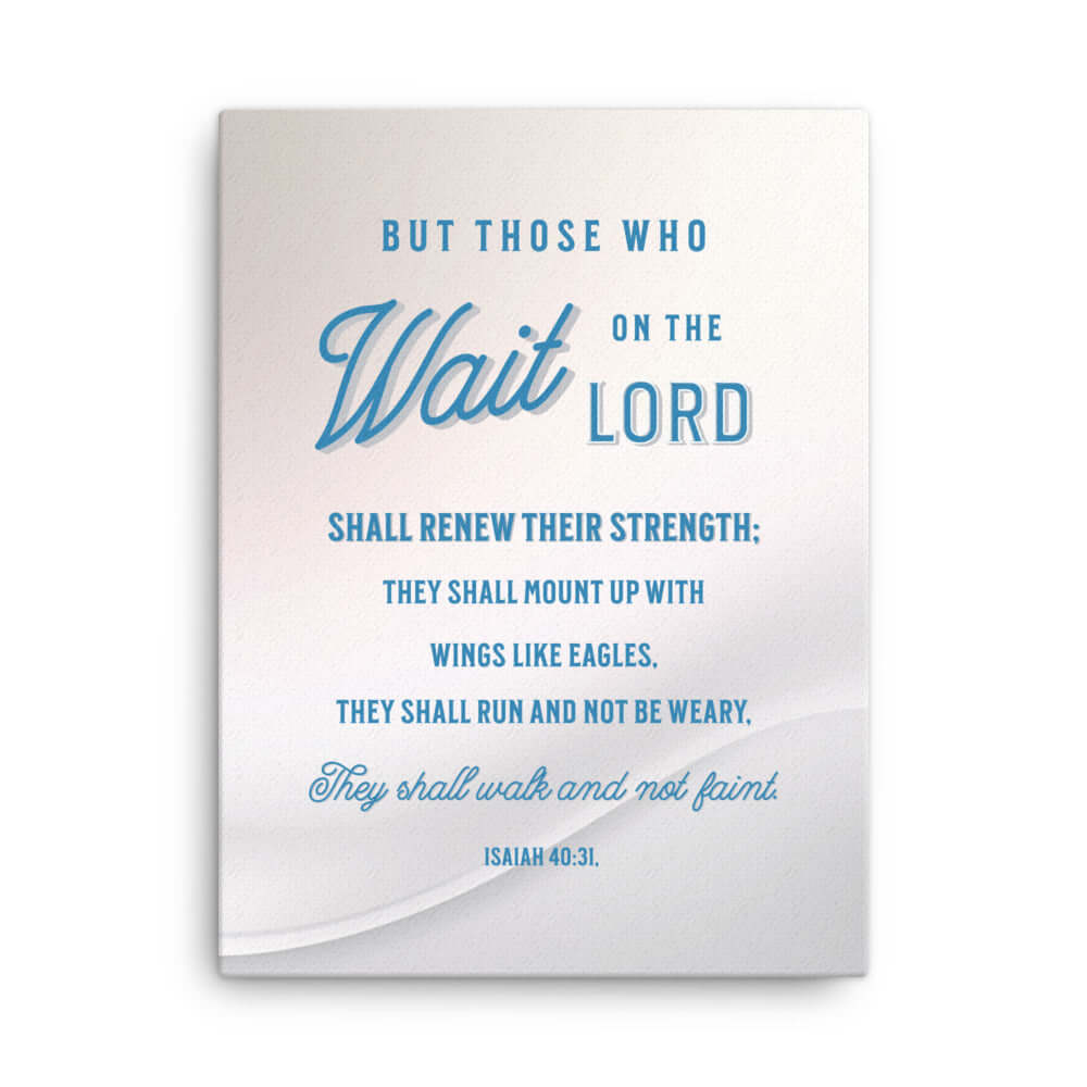 Isaiah 40:31 Bible Verse, Wings like Eagles Canvas Print Wall Art 18″×24″
