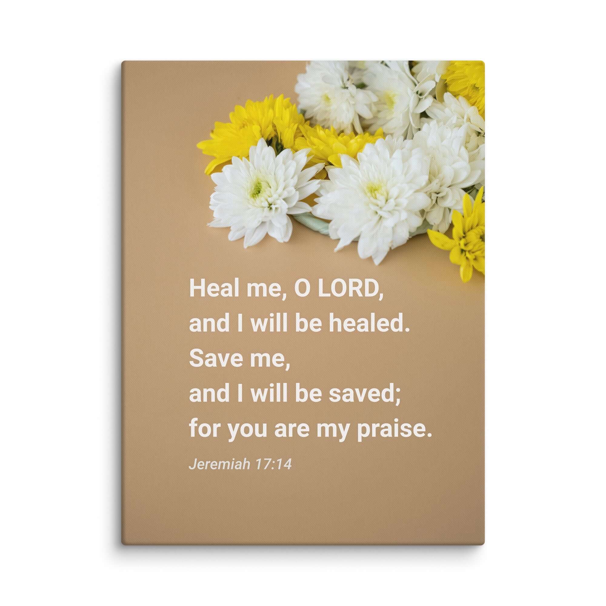 Jeremiah 17:14 Bible Verse, Heal me, O LORD Canvas Print Wall Art 18″×24″