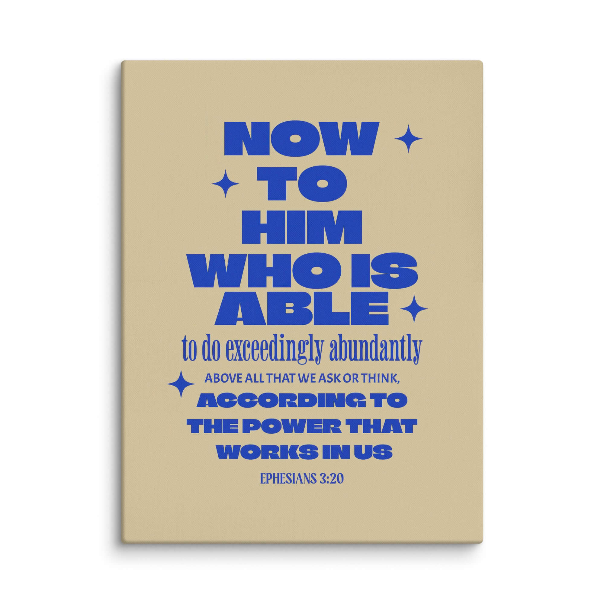 Ephesians 3:20 Bible Verse, power in us Canvas Print Wall Art 18″×24″