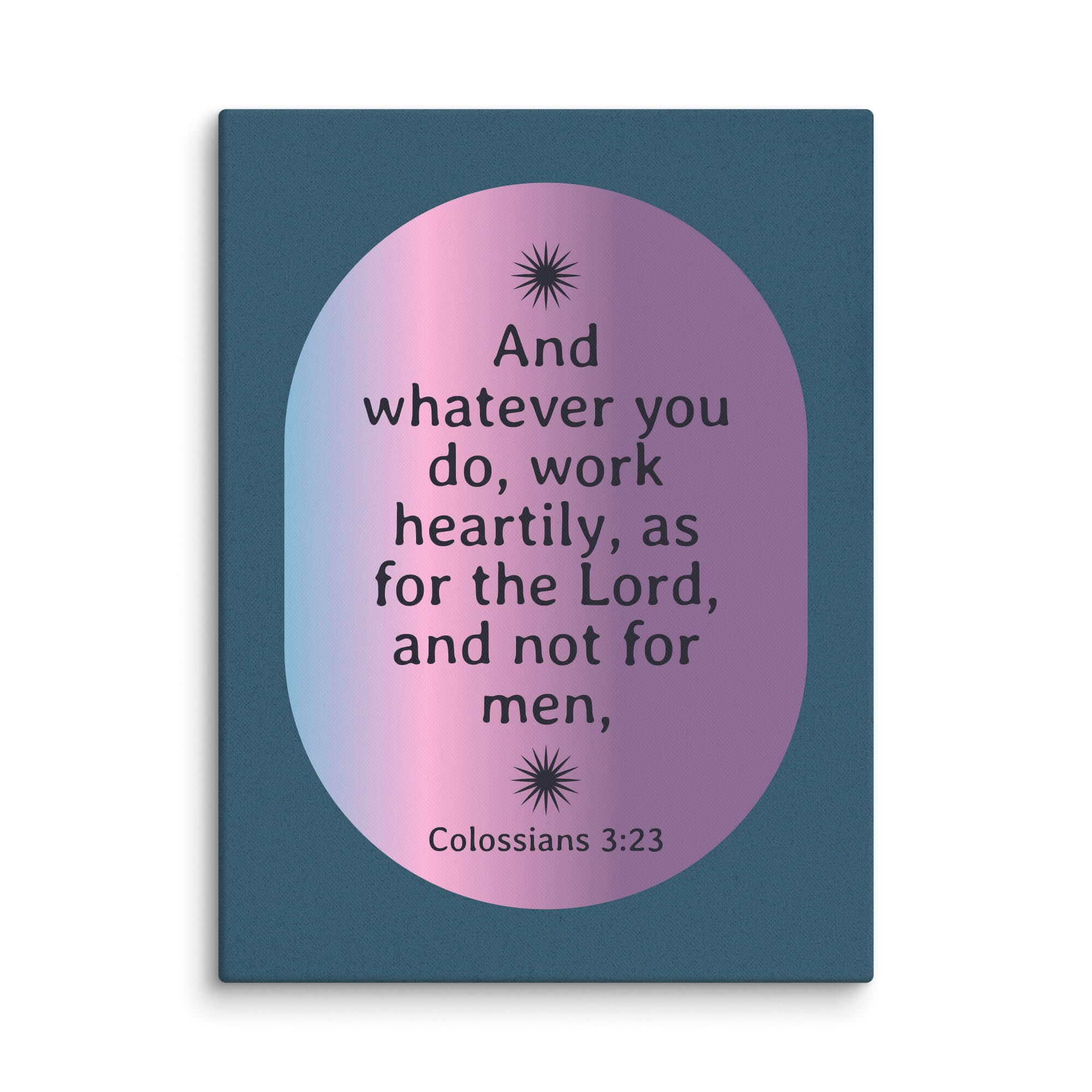 Colossians 3:23 Bible Verse, work heartily Canvas Print Wall Art 18″×24″