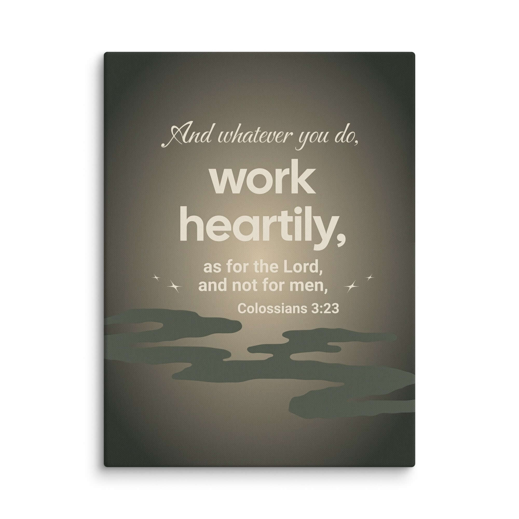 Colossians 3:23 Bible Verse, as for the Lord Canvas Print Wall Art 18″×24″