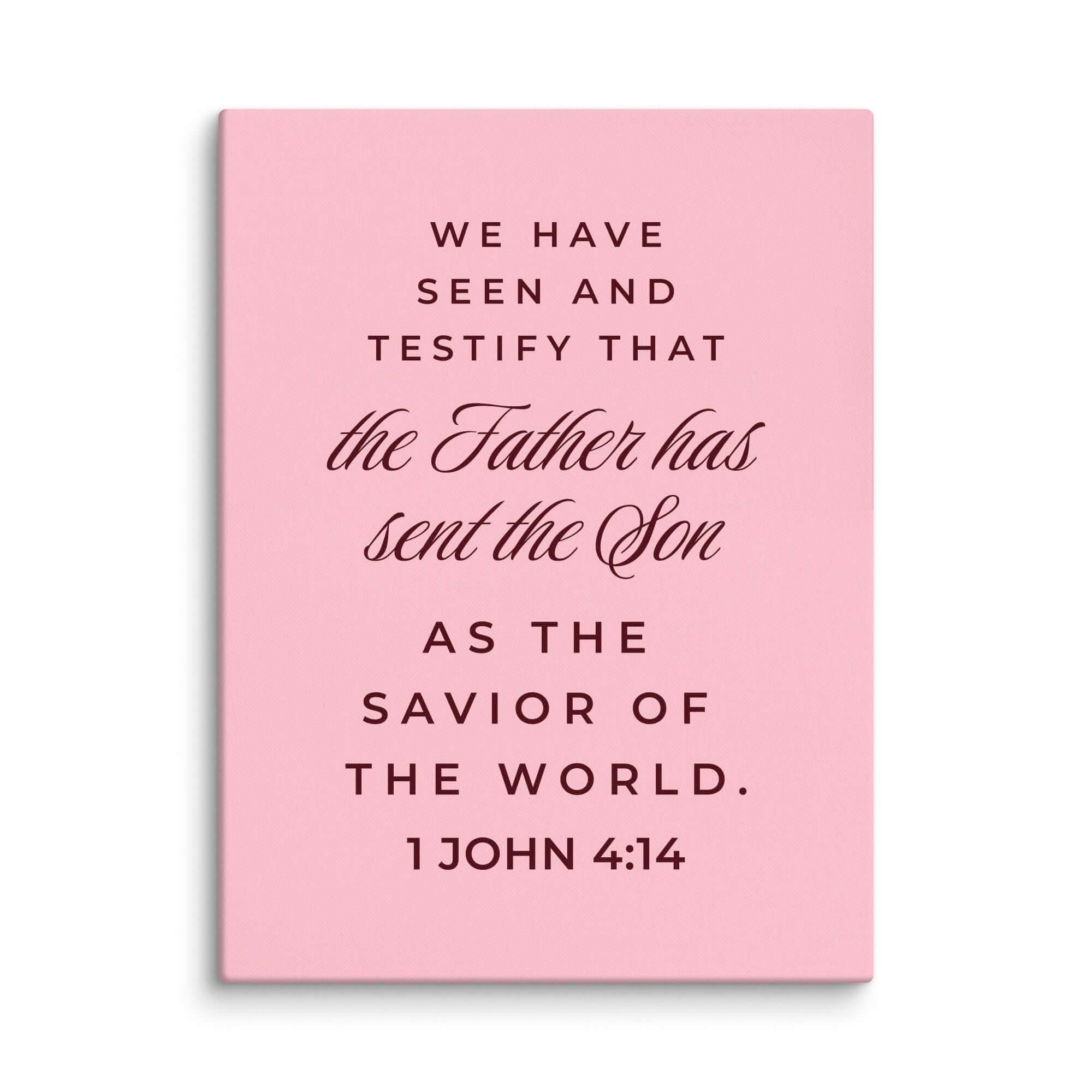1 John 4:14 Bible Verse, We have seen Canvas Print Wall Art 18″×24″