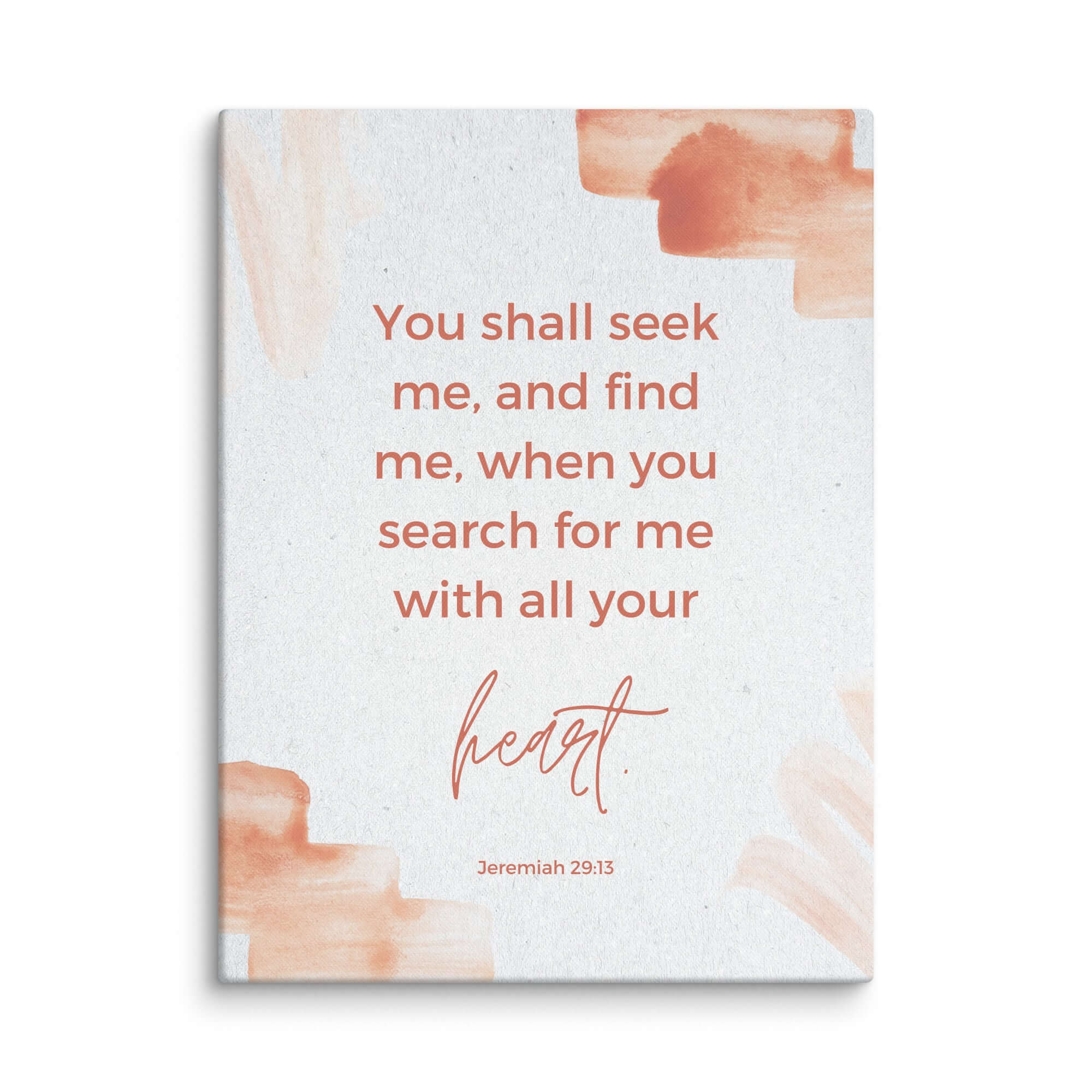 Jeremiah 29:13 Bible Verse, find me Canvas Print Wall Art 18″×24″