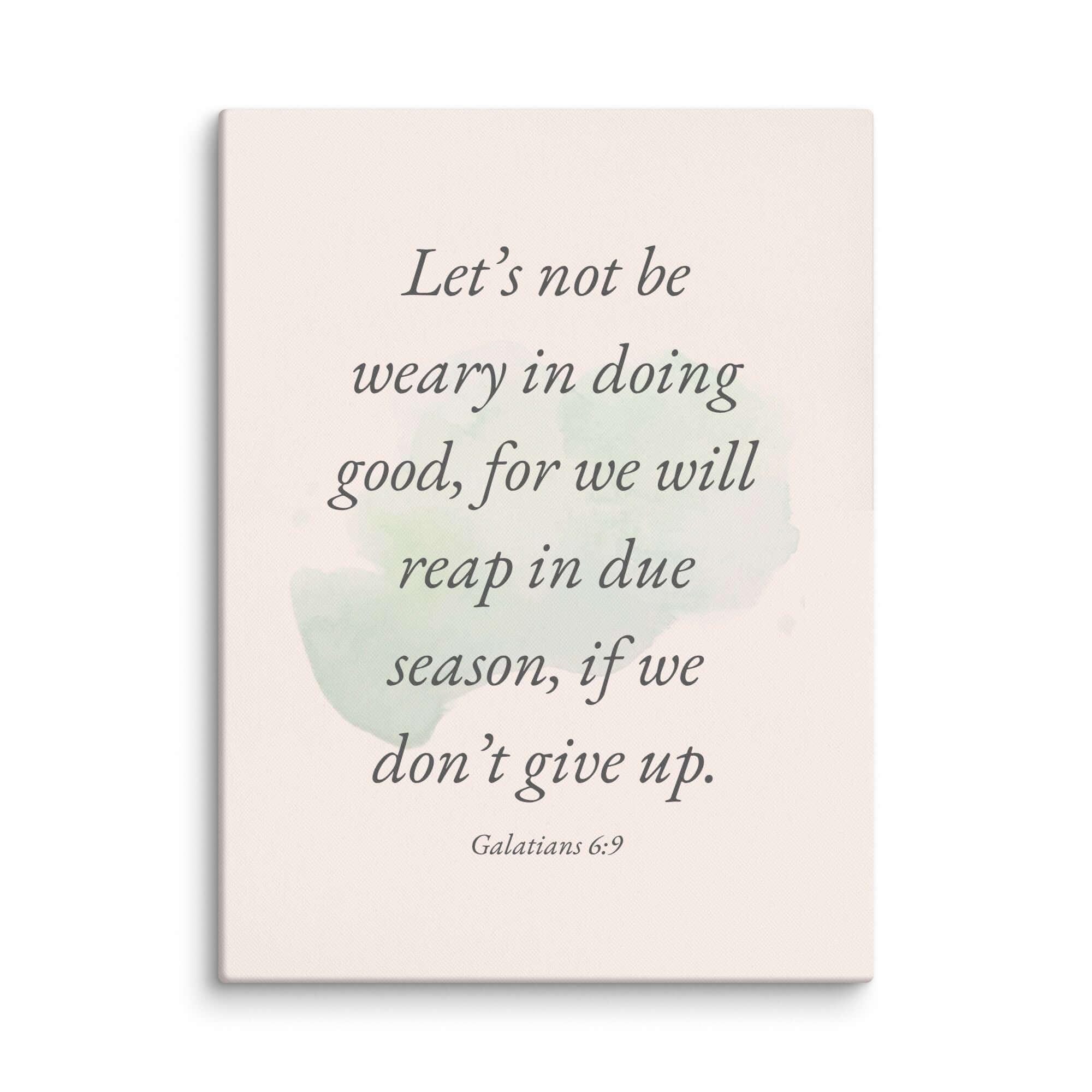Galatians 6:9 Bible Verse, not be weary Canvas Print Wall Art 18″×24″