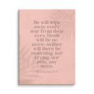 Revelation 21:4 Bible Verse, their eyes Canvas Print Wall Art 18″×24″