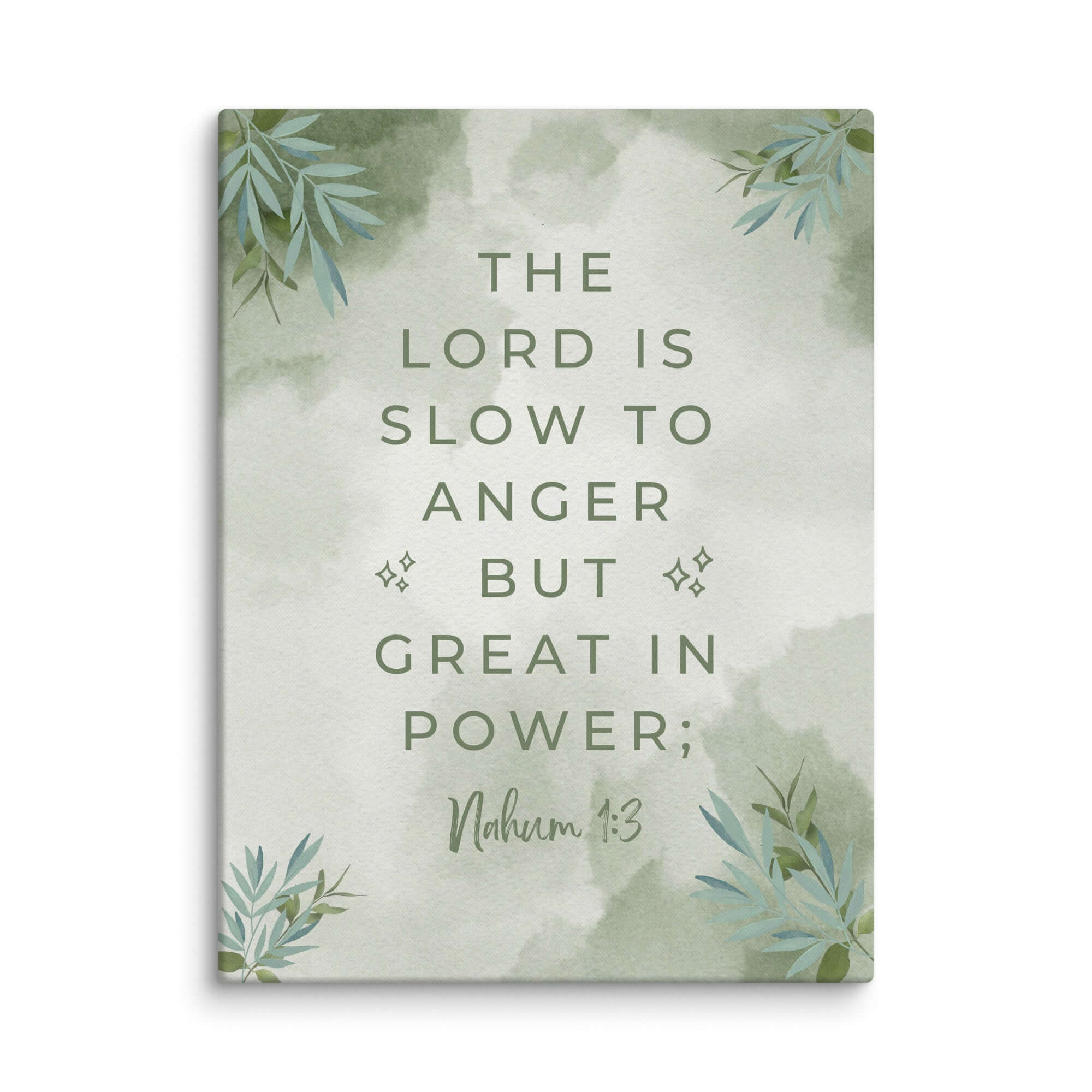 Nahum 1:3 Bible Verse, The Lord is slow Canvas Print Wall Art 18″×24″