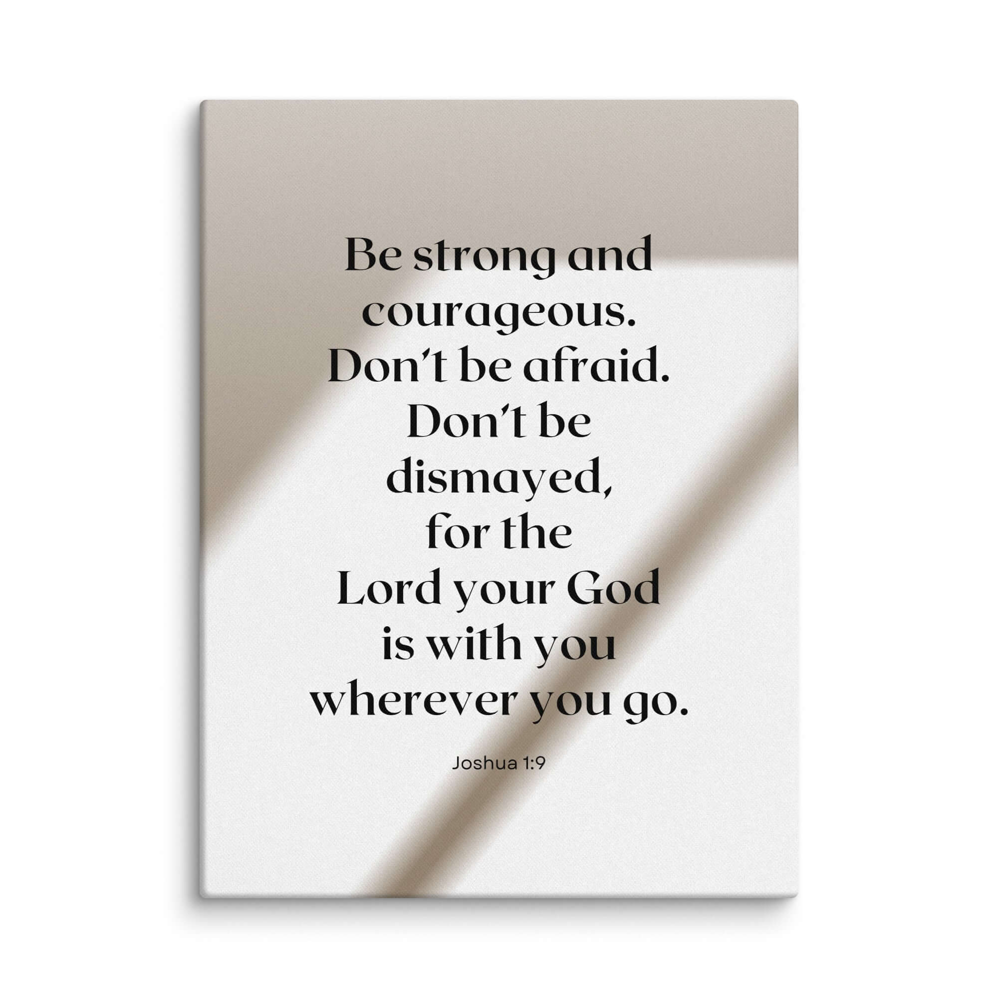 Joshua 1:9 Bible Verse, for the Lord Canvas Print Wall Art 18″×24″
