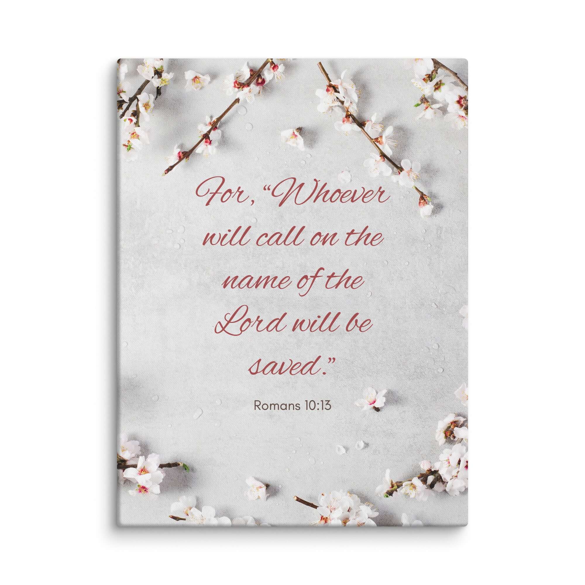 Romans 10:13 Bible Verse, the Lord Canvas Print Wall Art 18″×24″