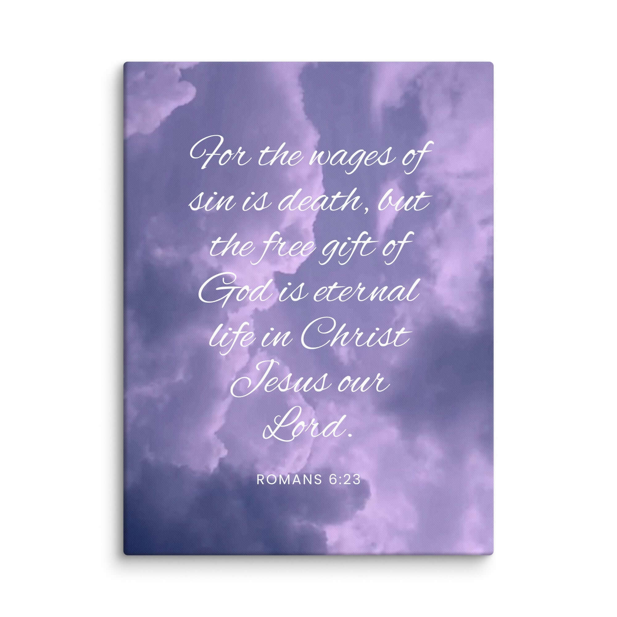 Romans 6:23 Bible Verse, free gift Canvas Print Wall Art 18″×24″