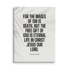 Romans 6:23 Bible Verse, eternal life Canvas Print Wall Art 18″×24″