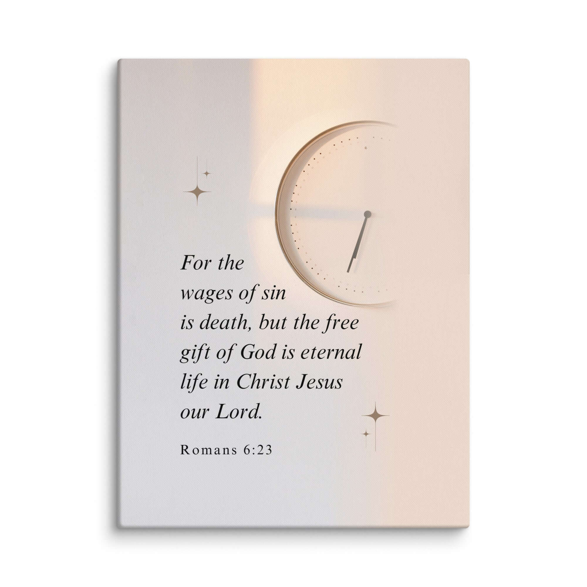 Romans 6:23 Bible Verse, our Lord Canvas Print Wall Art 18″×24″