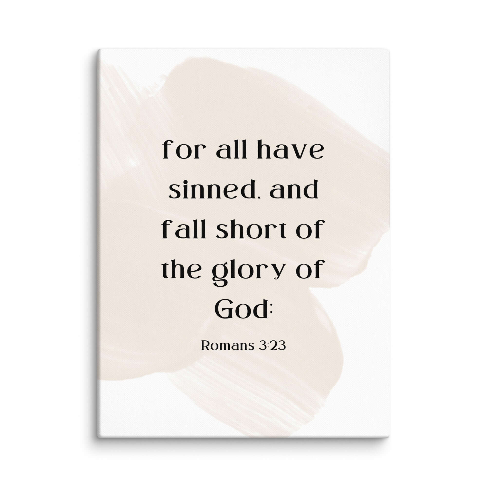 Romans 3:23 Bible Verse, fall short Canvas Print Wall Art 18″×24″