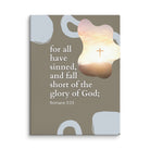 Romans 3:23 Bible Verse, the glory Canvas Print Wall Art 18″×24″