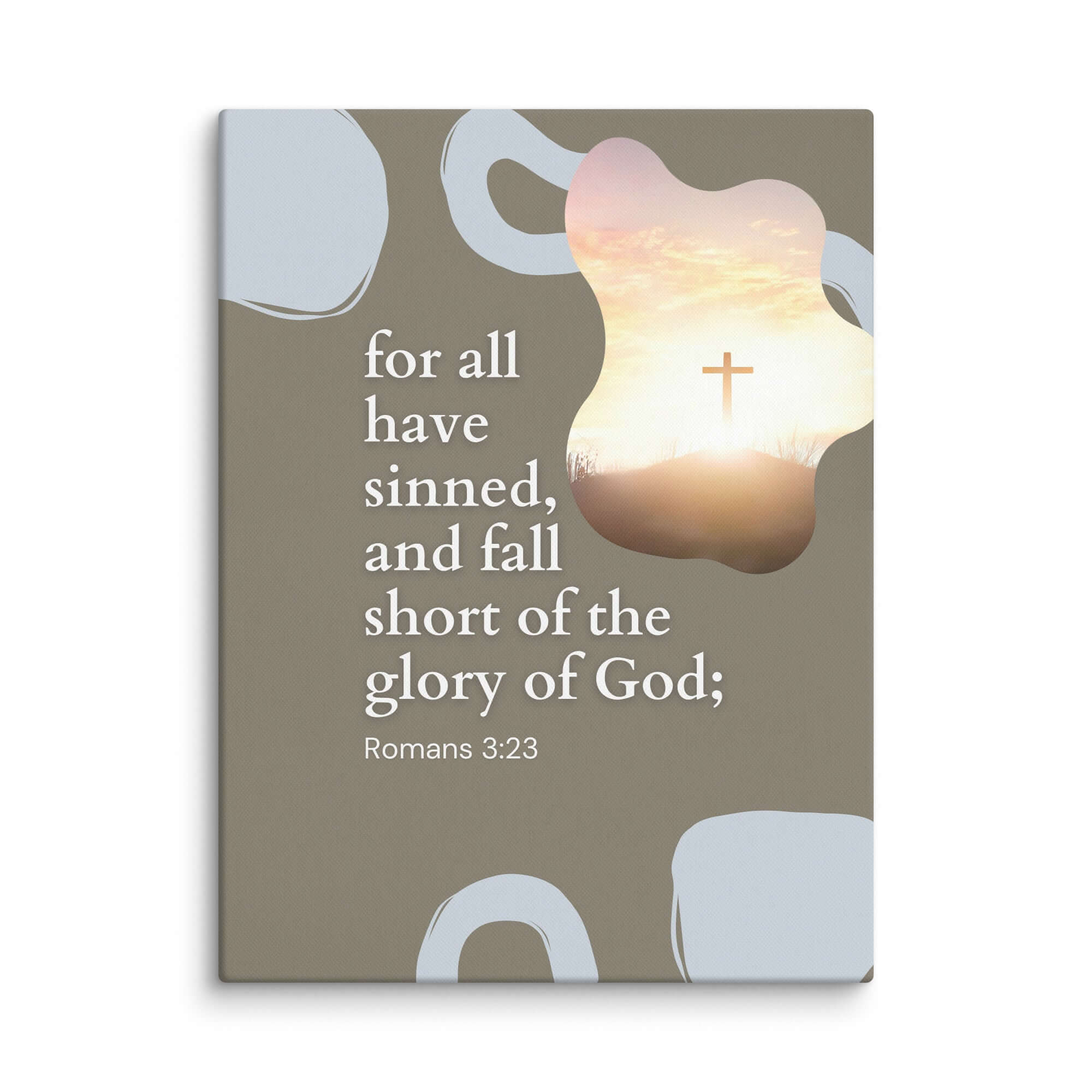 Romans 3:23 Bible Verse, the glory Canvas Print Wall Art 18″×24″