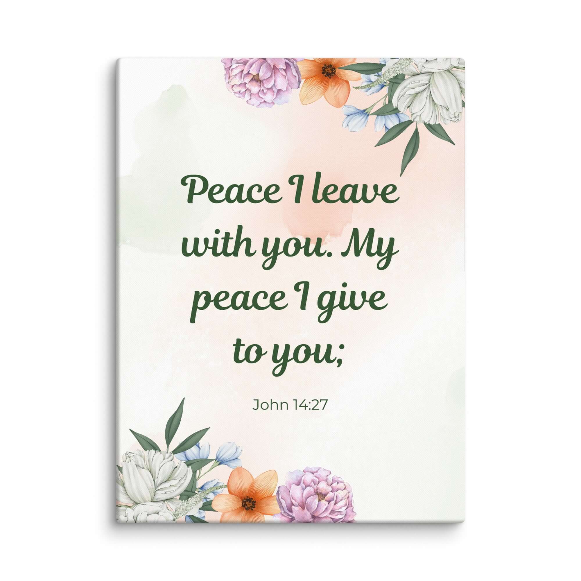 John 14:27 Bible Verse, with you Canvas Print Wall Art 18″×24″