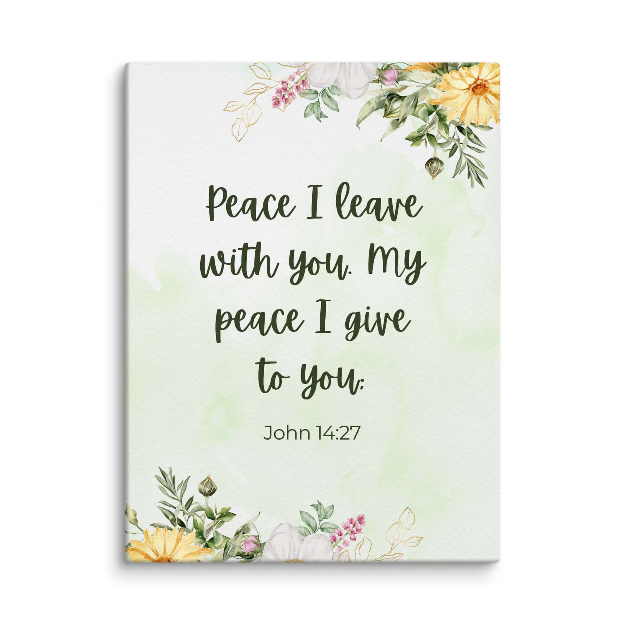 John 14:27 Bible Verse, My peace Canvas Print Wall Art 18″×24″