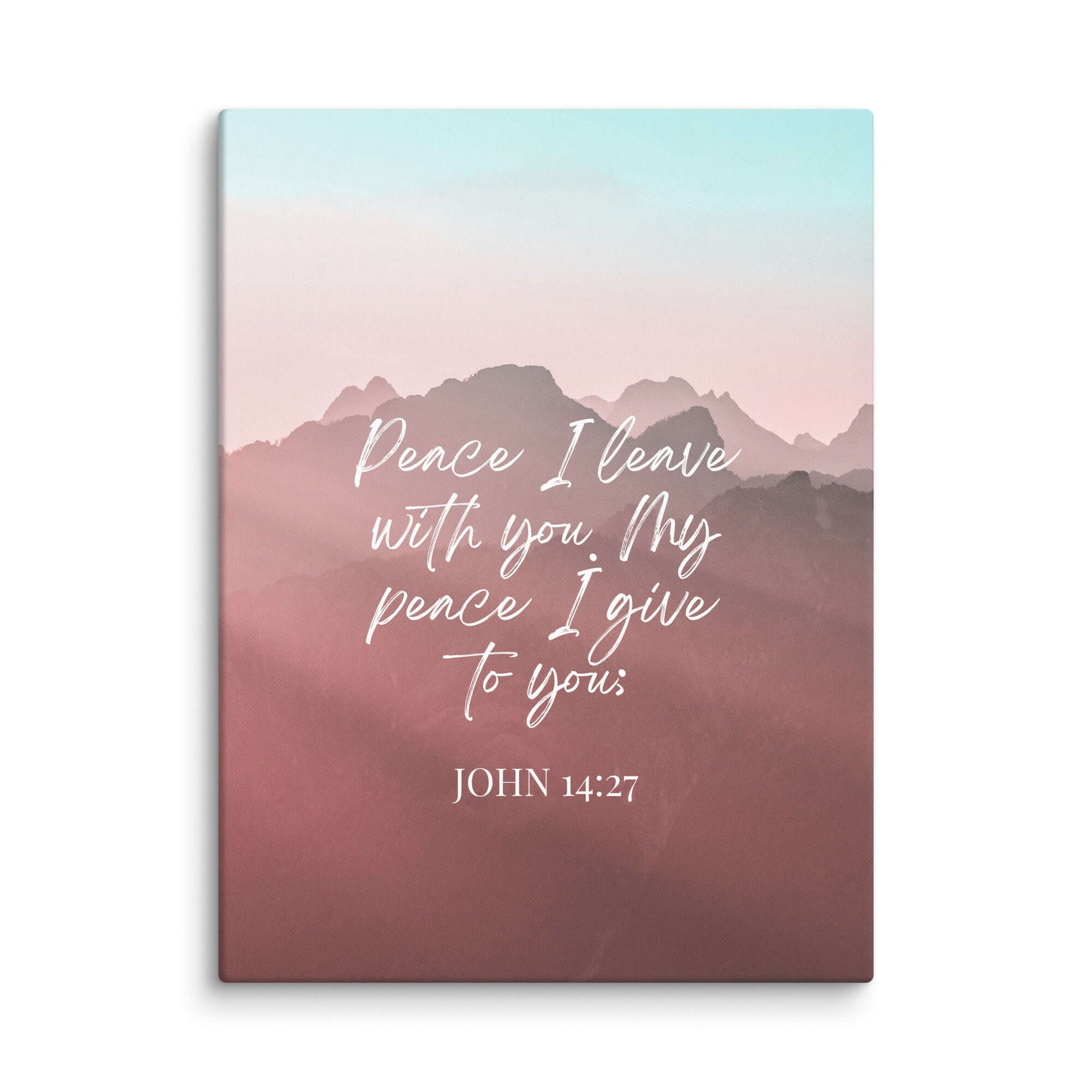 John 14:27 Bible Verse, I give you Canvas Print Wall Art 18″×24″