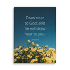 James 4:8 Bible Verse, near to you Canvas Print Wall Art 18″×24″