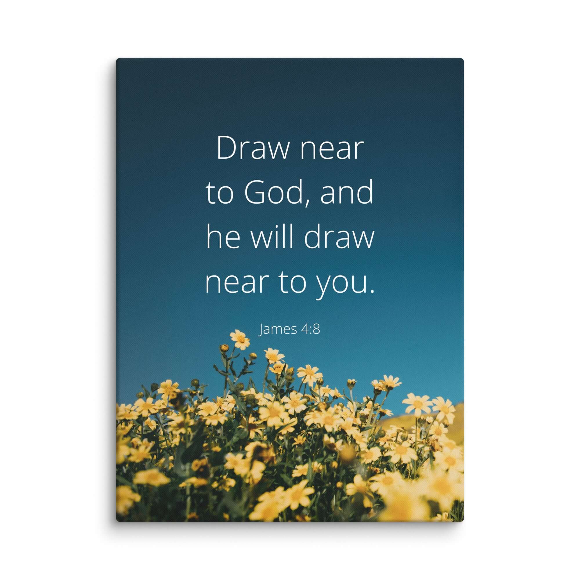 James 4:8 Bible Verse, near to you Canvas Print Wall Art 18″×24″