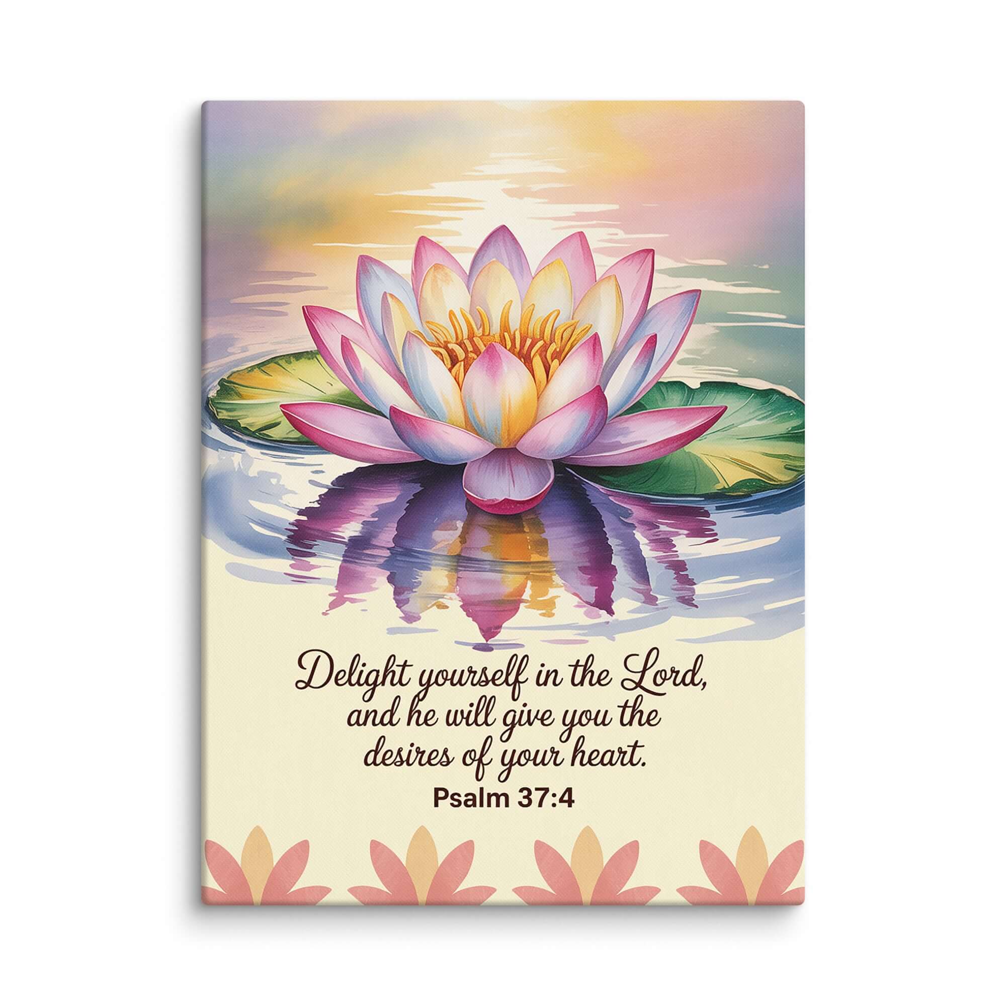 Psalm 37:4 Bible Verse, the Lord Canvas 18″×24″