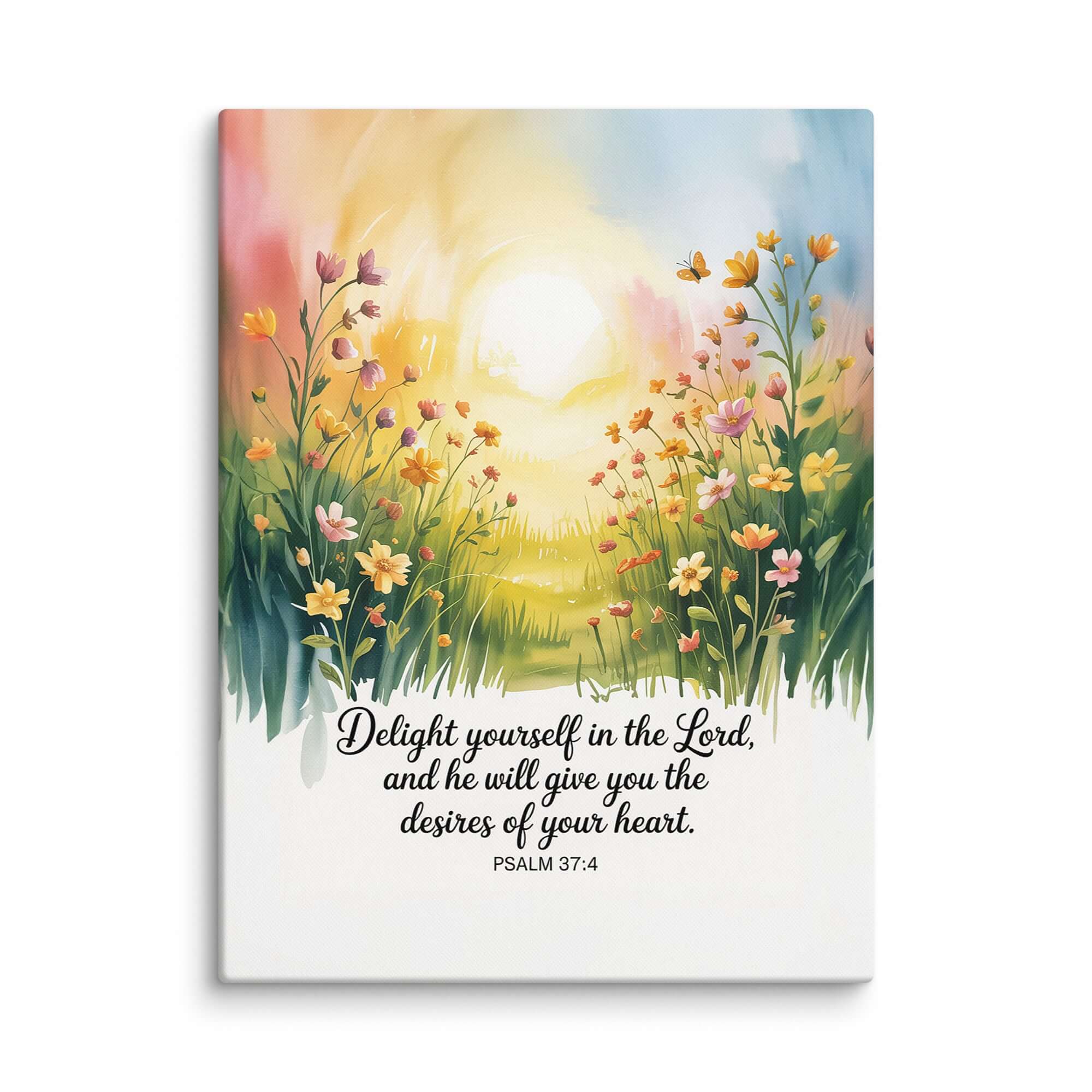 Psalm 37:4 Bible Verse, will give Canvas 18″×24″