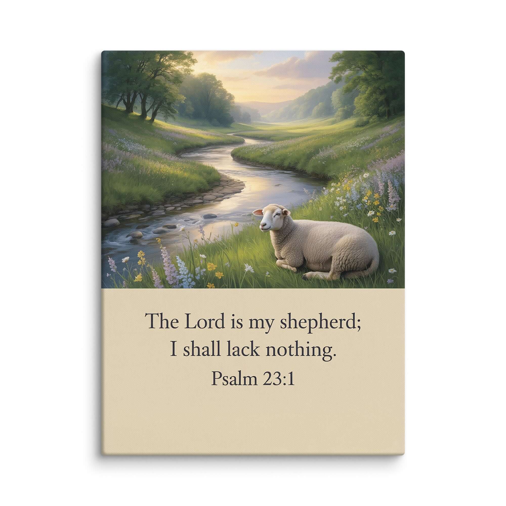 Psalm 23:1 Bible Verse, I shall Canvas 18″×24″