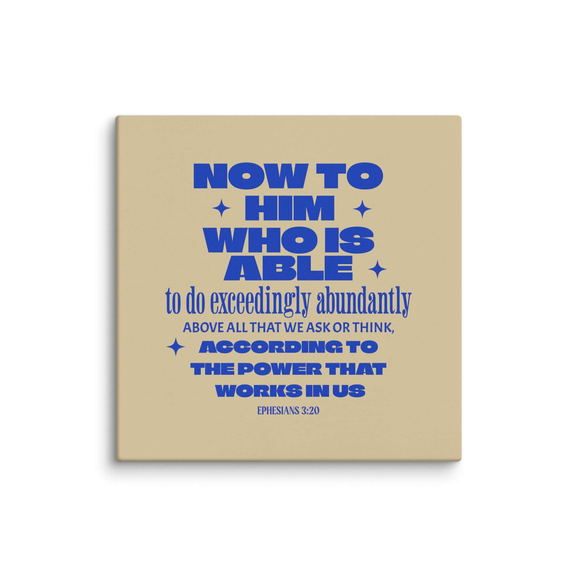 Ephesians 3:20 Bible Verse, power in us Canvas Print Wall Art 20″×20″