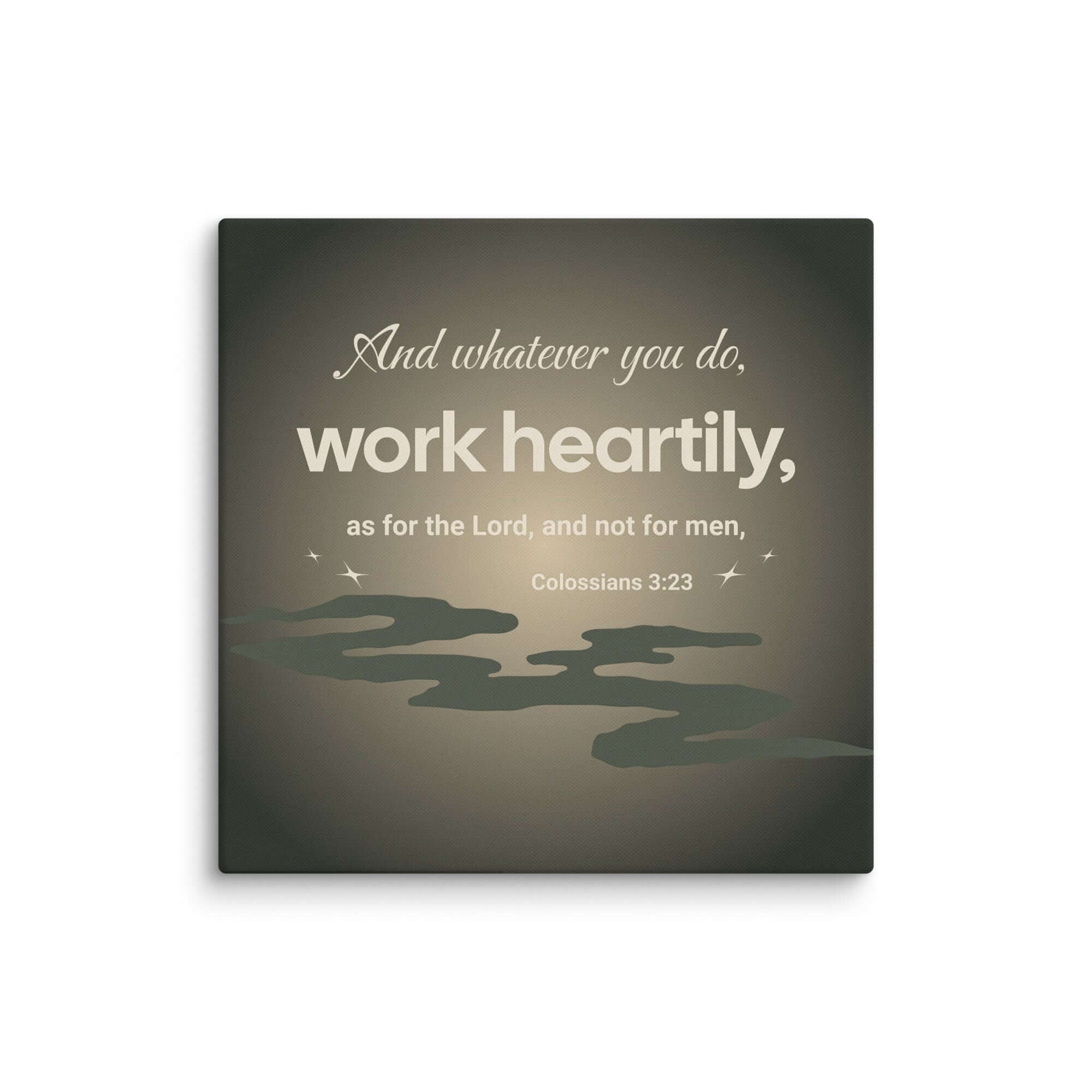 Colossians 3:23 Bible Verse, as for the Lord Canvas Print Wall Art 20″×20″